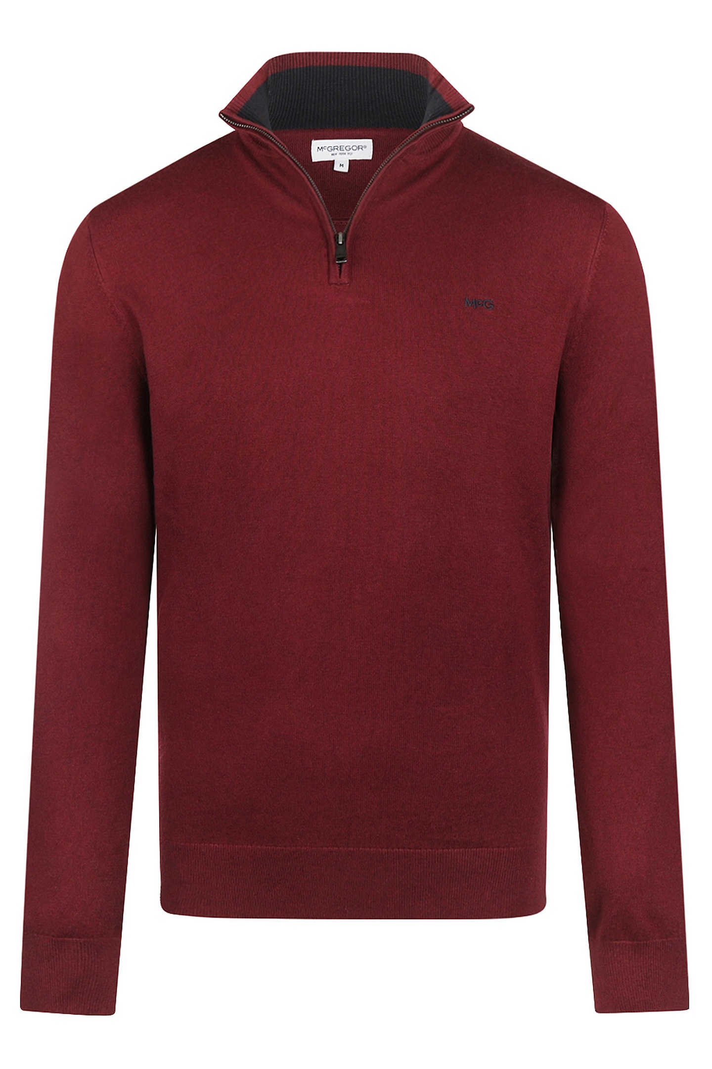 McGregor Zip Mock Sweater Burgundy Talla: XXL | Jerséis cuello Alto Outlet | Hombre | Marrón