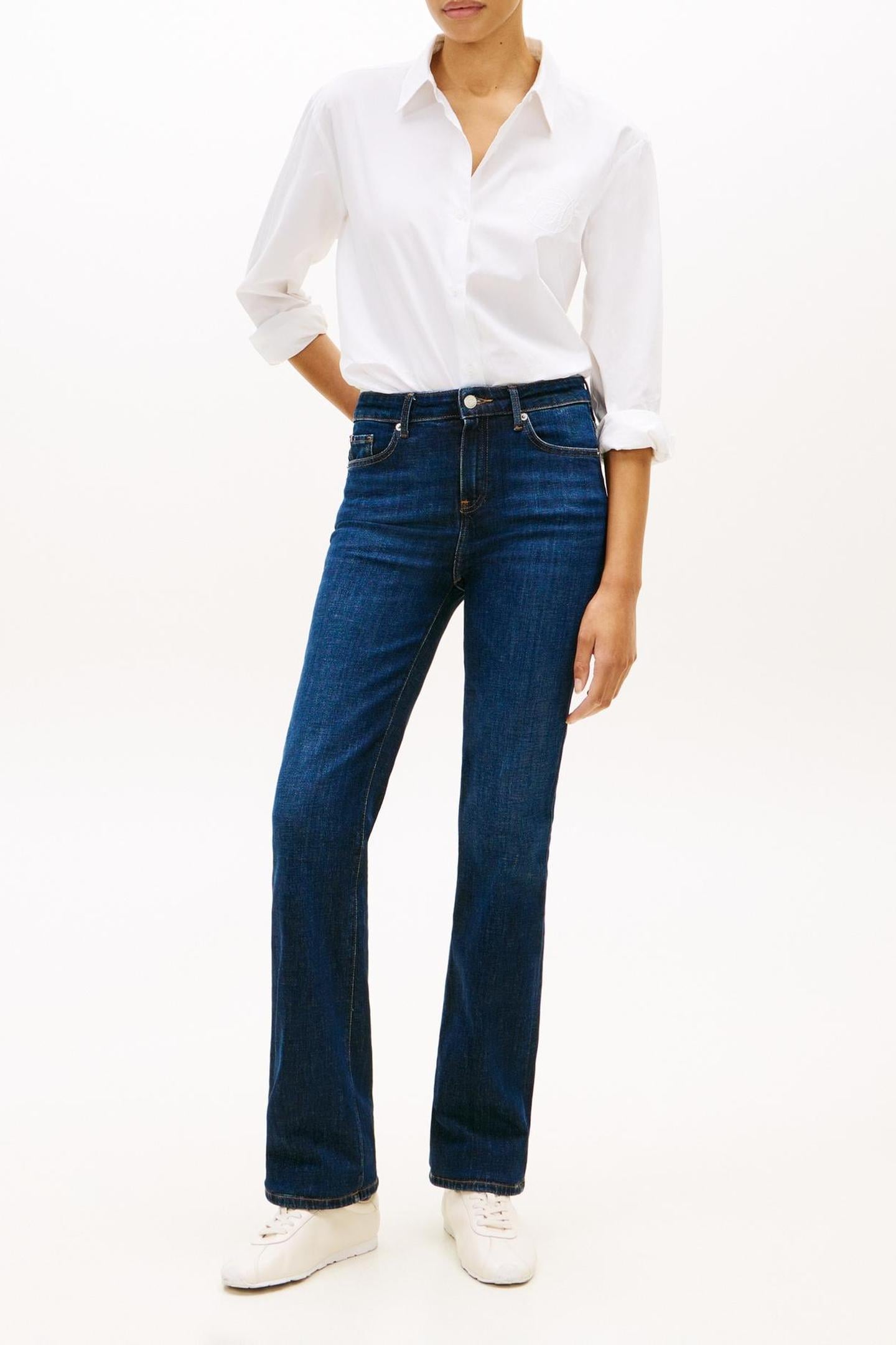 Tommy Hilfiger Nos Bootcut Mid Rise Dark Nos Dark Blue Maat: W27L28 | Flared Jeans Outlet | Dames | Blauw