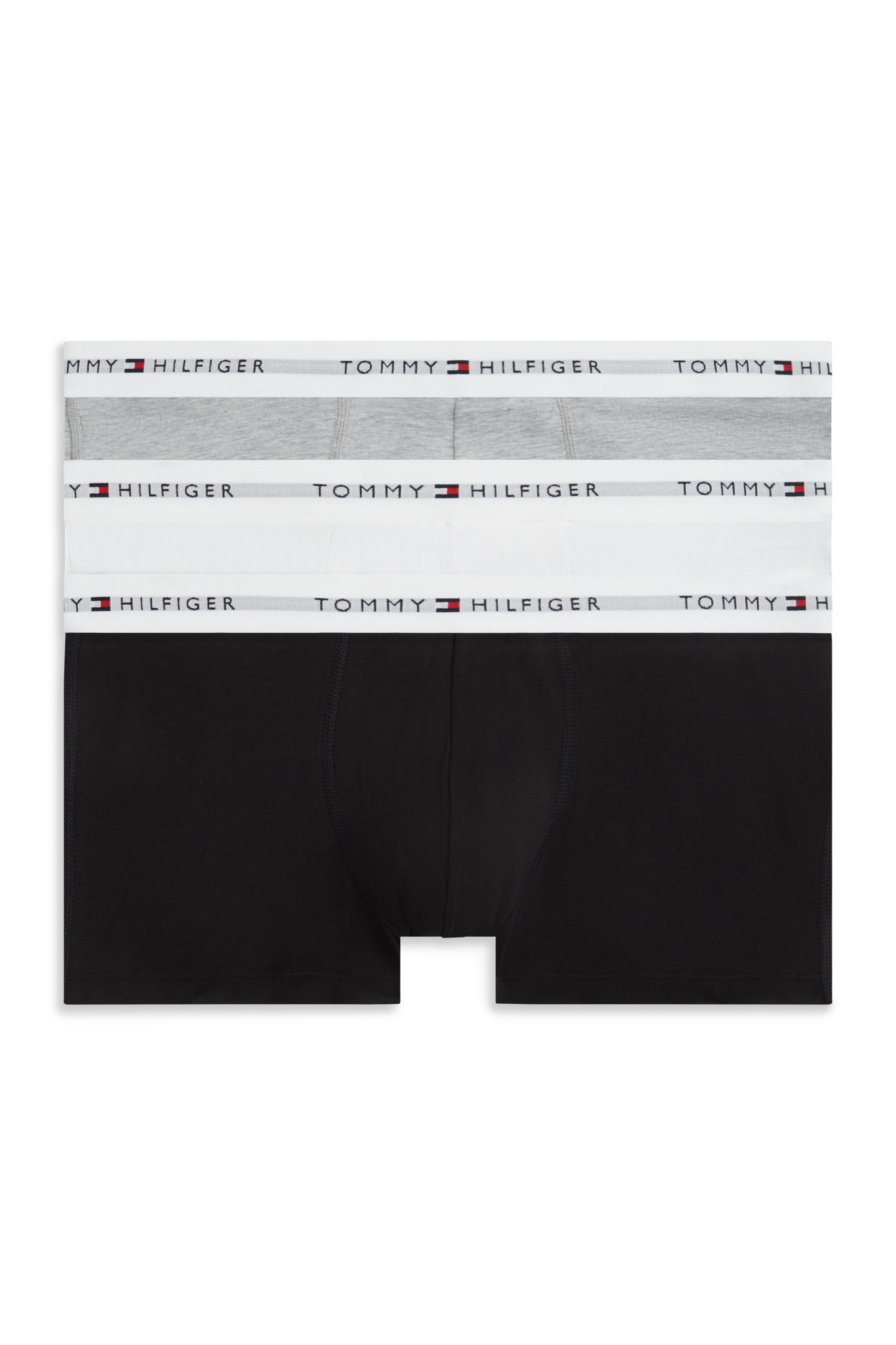 Tommy Hilfiger 3-pack Low Rise Trunk Black/white/light Grey Heather Taglia: S | Biancheria intima Outlet | Uomo | Grigio