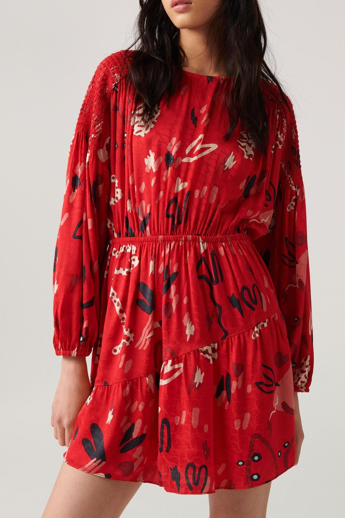 BA&SH Mini Dress Rouge Maat: XS | Mini Jurken Outlet | Dames | Rood