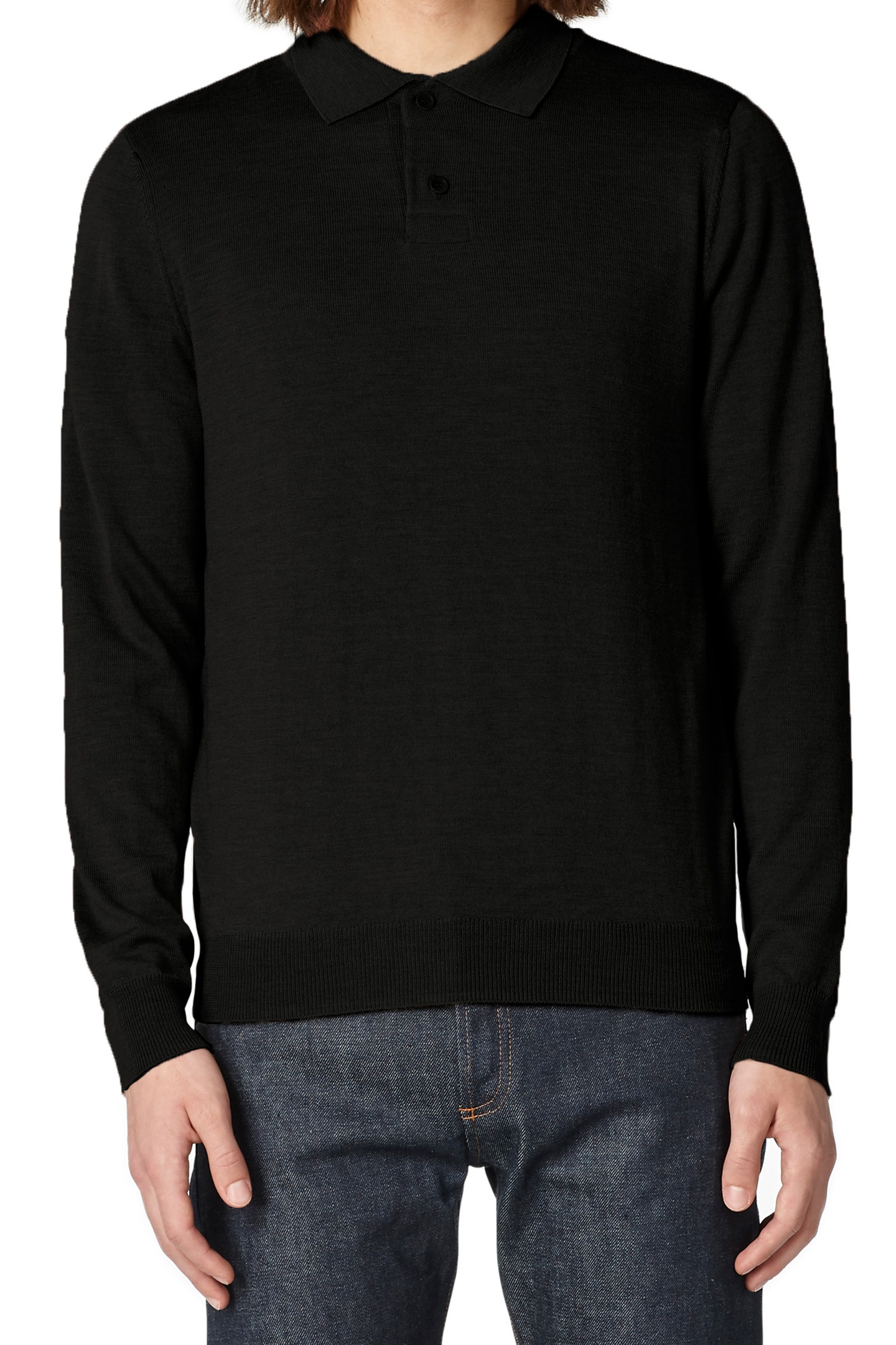 A.P.C. Unisex Polo Jerry Black Maat: S | Longsleeves Outlet | Unisex | Zwart