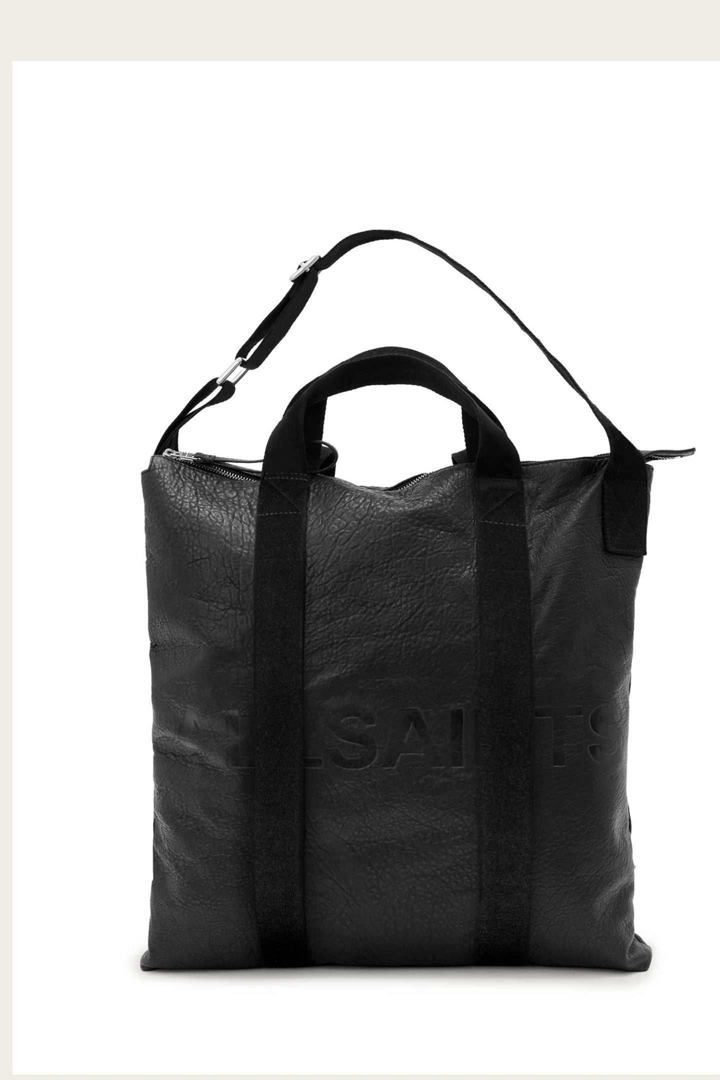AllSaints Kei Leather Backpack Black Maat: OS | Rugzakken Outlet | Heren | Zwart