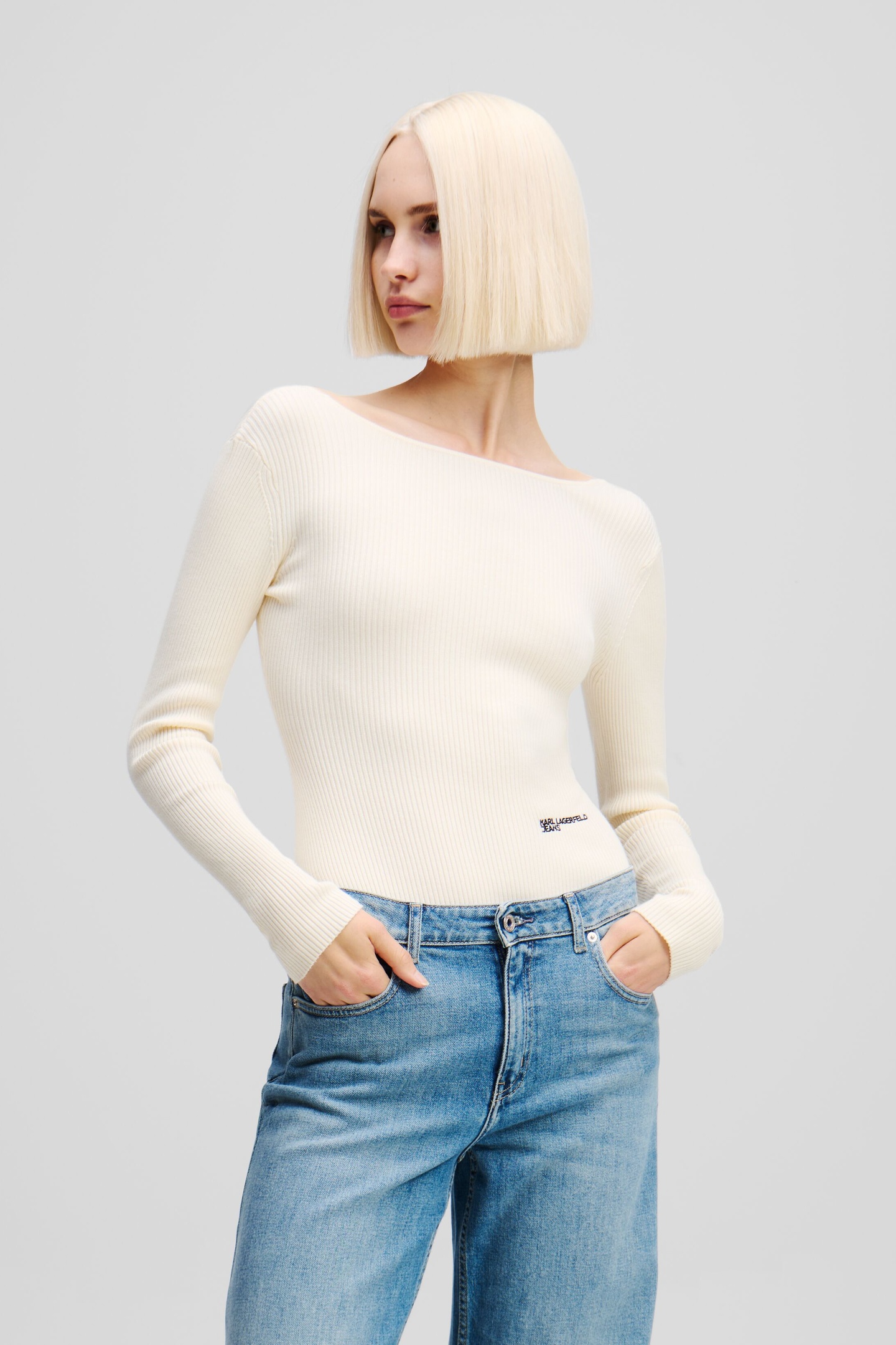 Karl Lagerfeld Klj Ls Knit Body Pristine Taglia: S | Maglioni a maglia Outlet | Donna