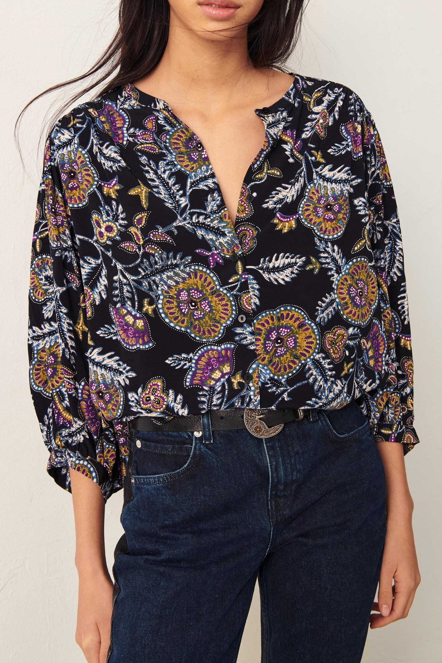 BA&SH Long Sleeves Shirt Black Maat: M | Longsleeves Outlet | Dames | Zwart