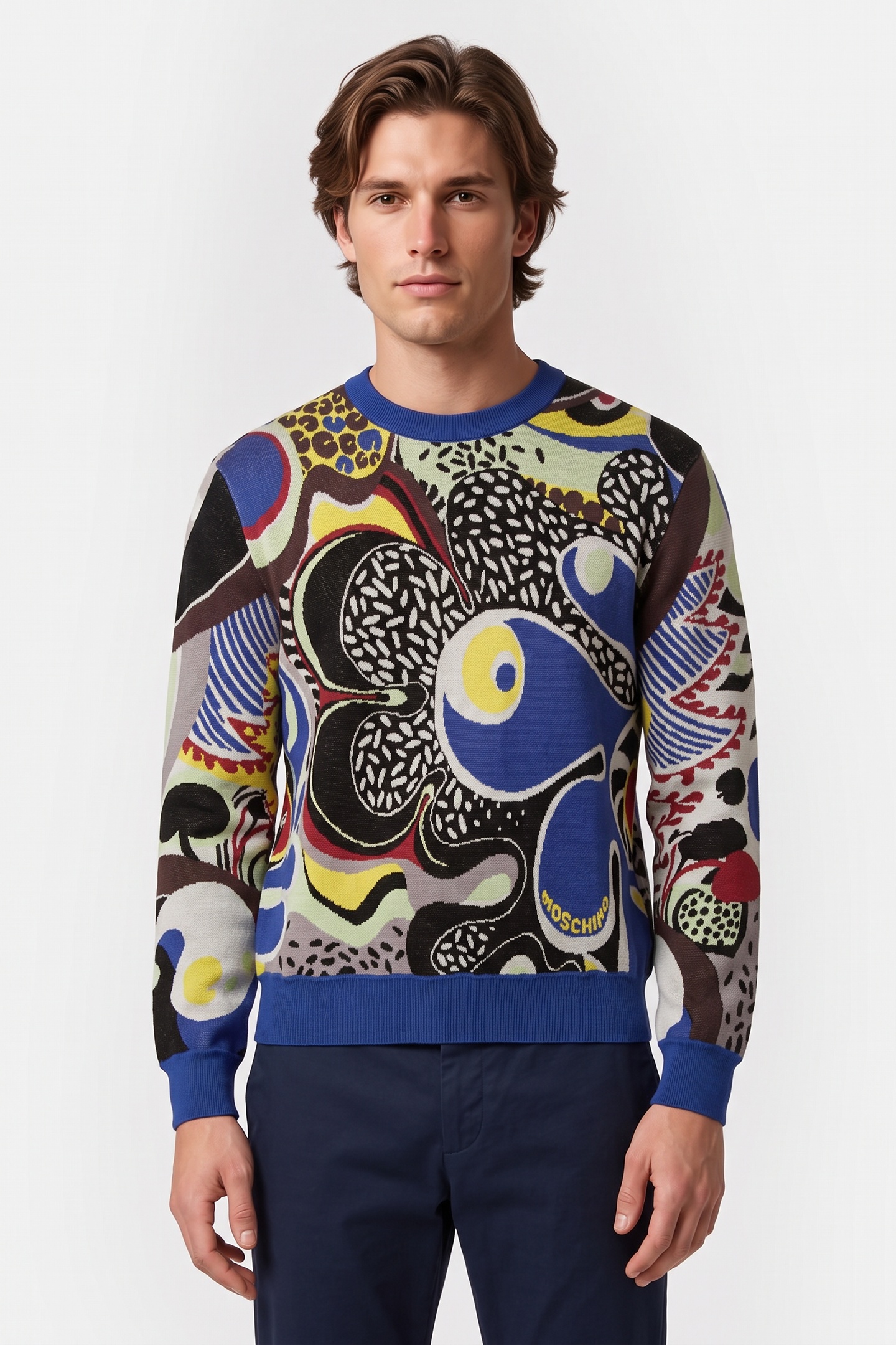 Moschino Knitwear Grey Maat: 50 | Sweaters Outlet | Heren | Blauw