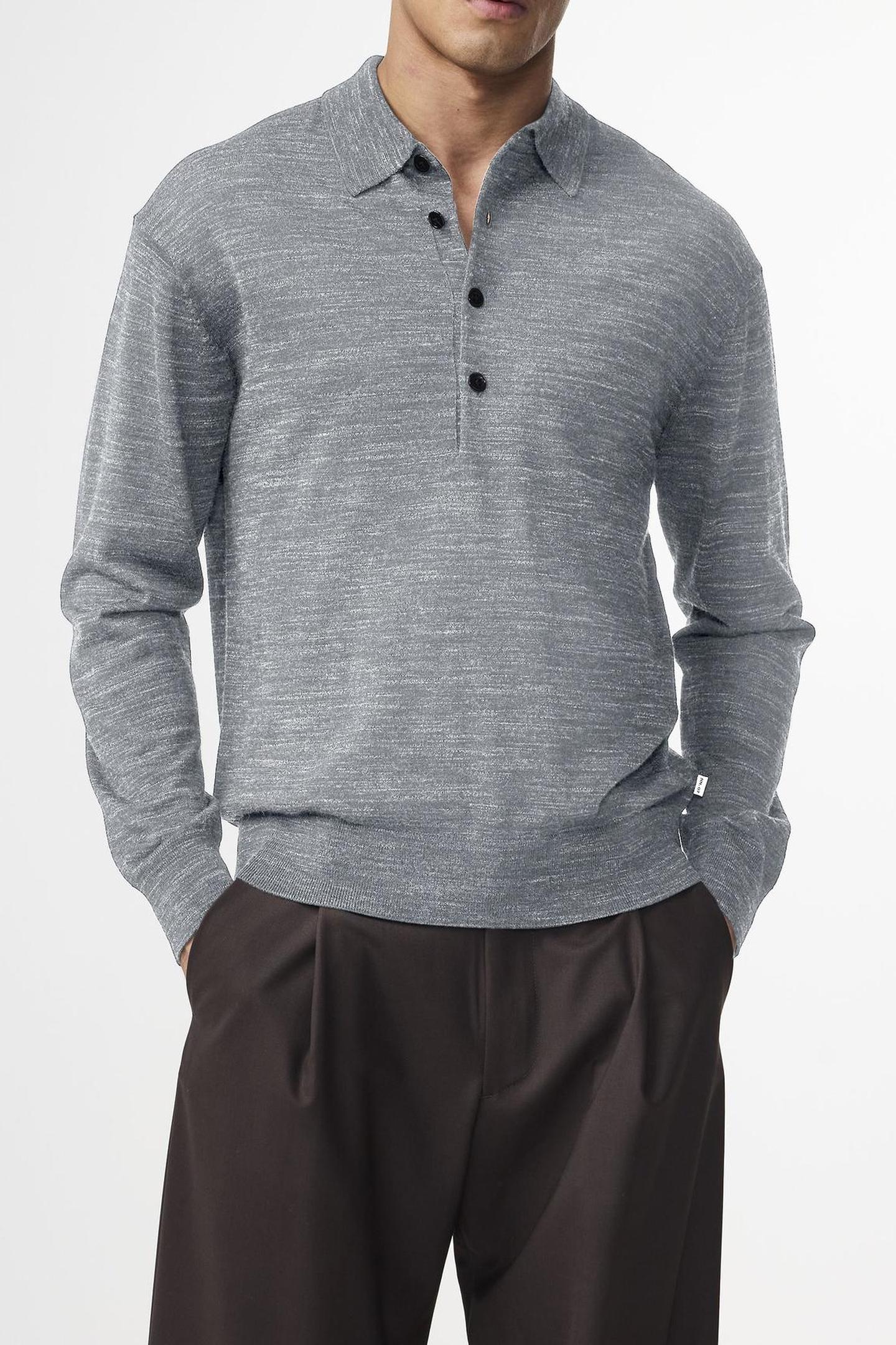 NN.07 Raymond Polo 60010 Ivory Maat: L | Sweaters Outlet | Heren | Grijs