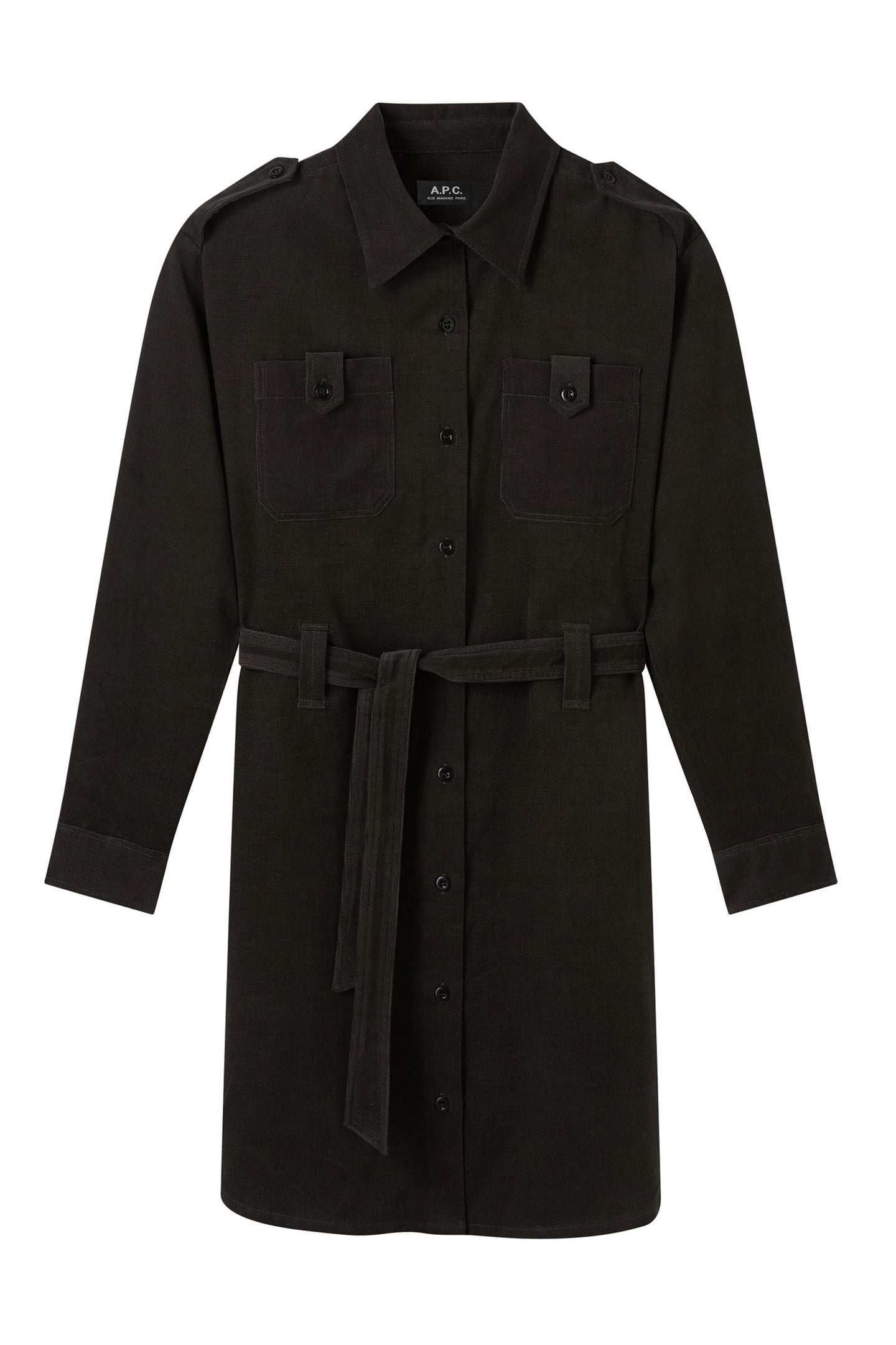 A.P.C. Dress Pixie Dark Green Maat: 34 | Blousejurken Outlet | Dames | Groen