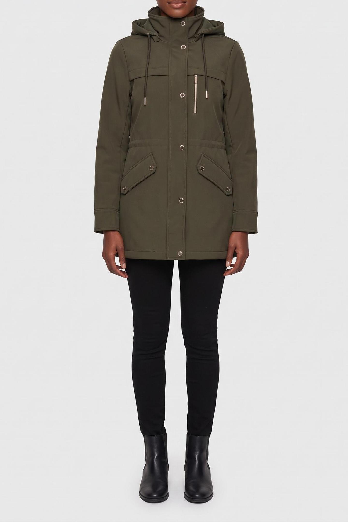 Michael Kors Snap Front W Patch Pockets Olive Maat: XS | Regenjassen Outlet | Dames | Bruin