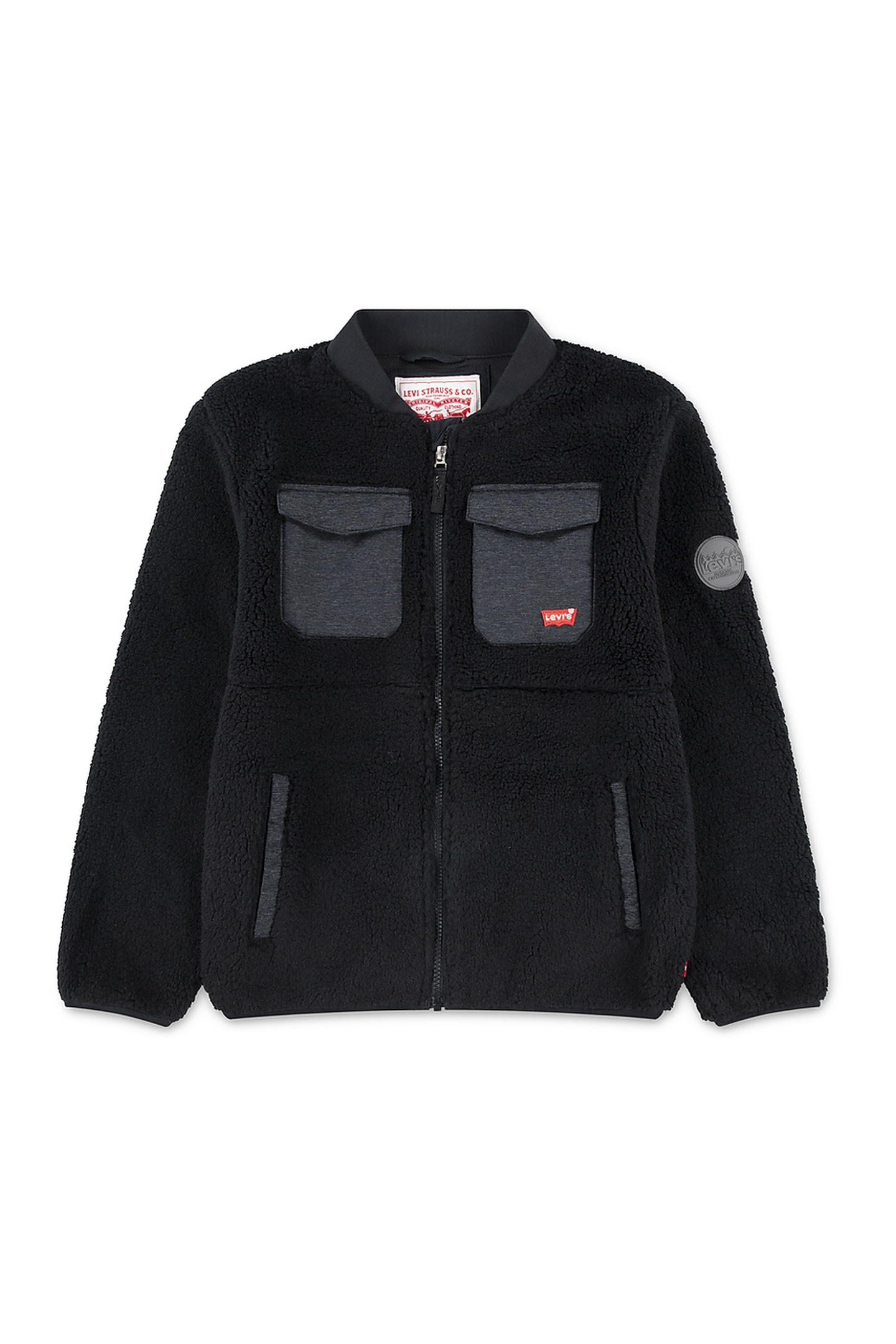 Levi's Boys Utility Pkt Sherpa Jacket Jet Black Größe: 16Y | Jacken Outlet | kids | Schwarz