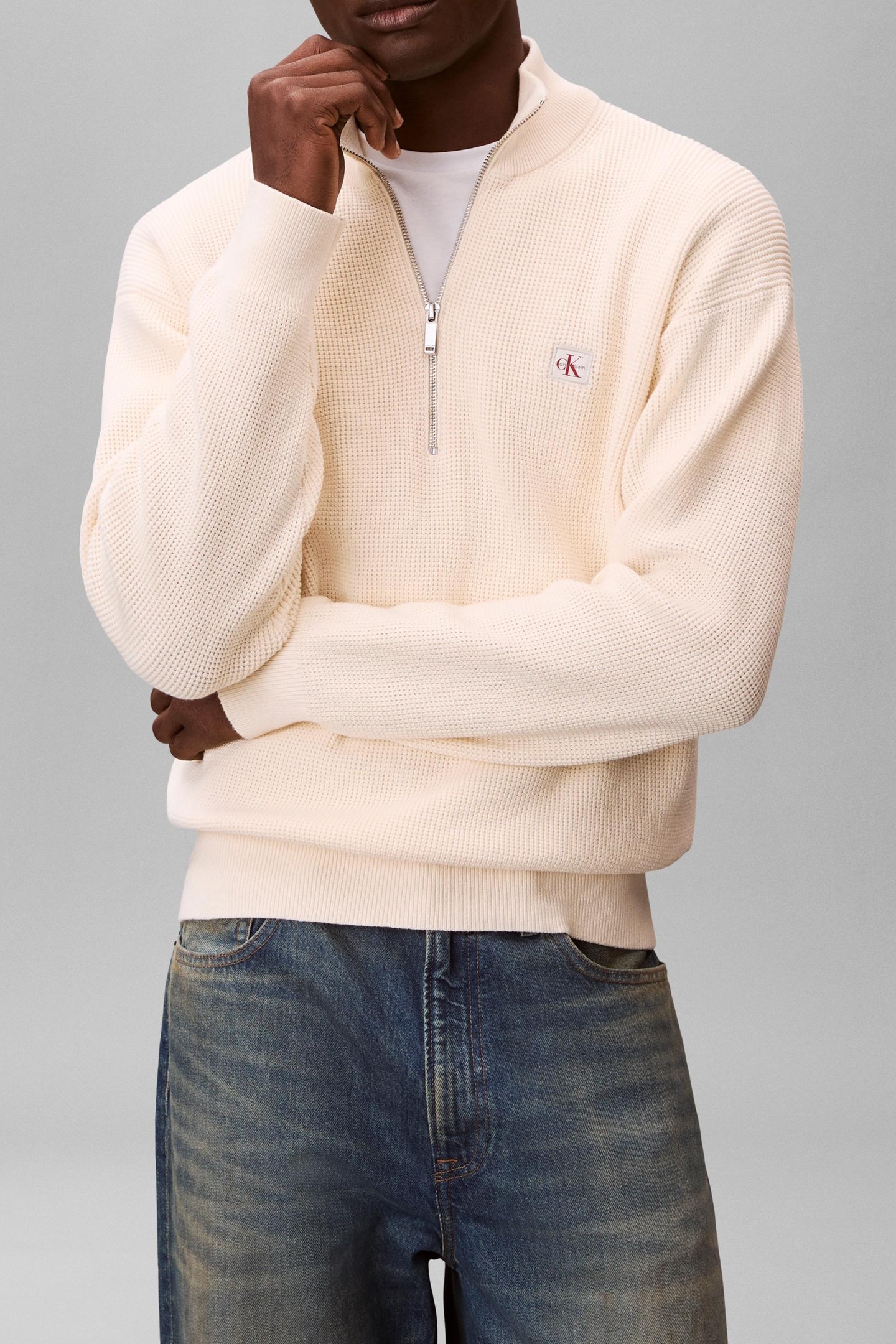 Calvin Klein Ls Ez Cotton Waffle Calico Talla: XL | Jerséis cuello Alto Outlet | Hombre