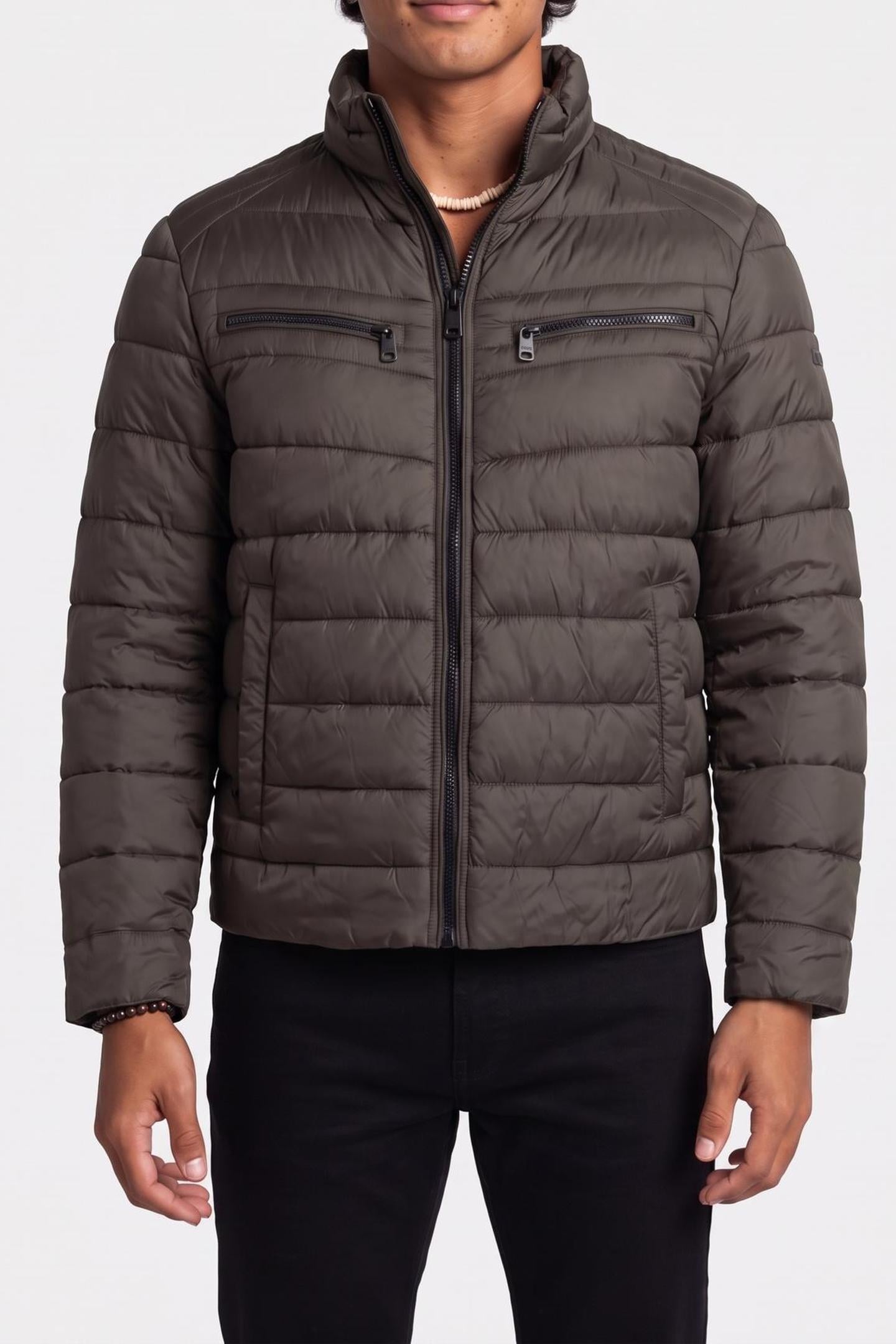 Michael Kors Non Hooded Packable Olive Maat: S | Winterjassen Outlet | Heren | Bruin