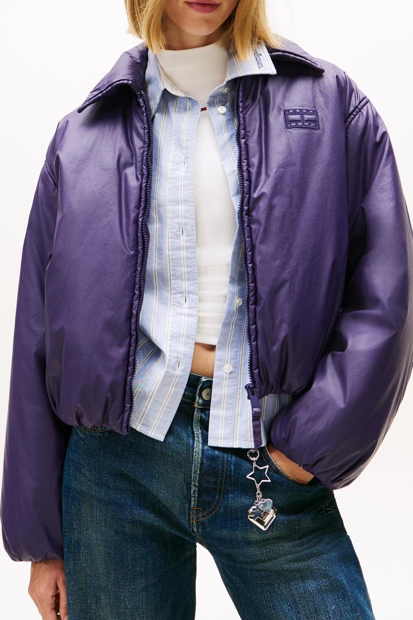 Tommy Hilfiger Tjw Oiled Padded Jacket Nocturnal Purple Taglia: L | Giacche invernali Outlet | Donna | Viola