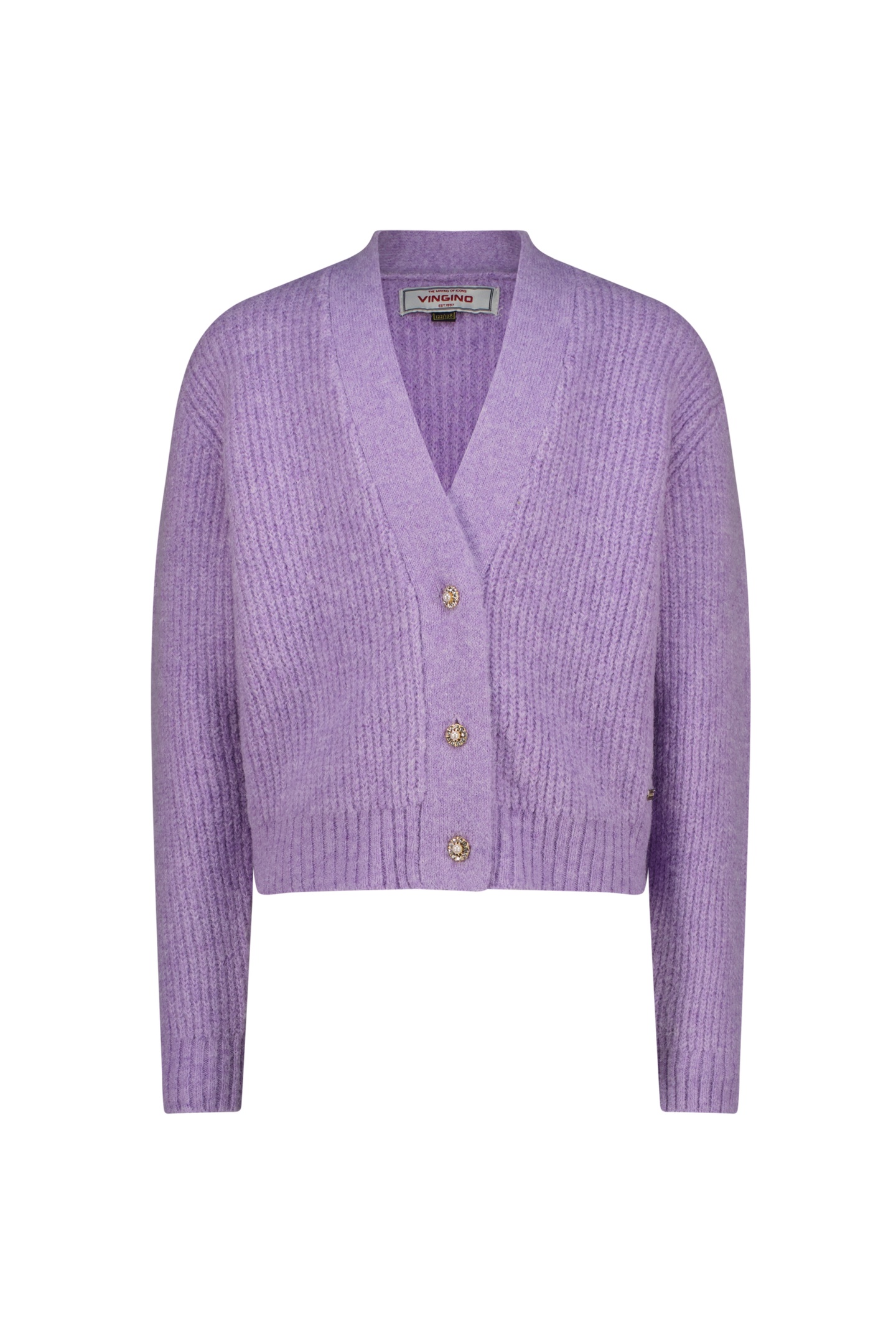 Vingino Girls Manda Cardigan Verbena Lilac Size: 8 | Sweaters & Cardigans Outlet | kids | Paars