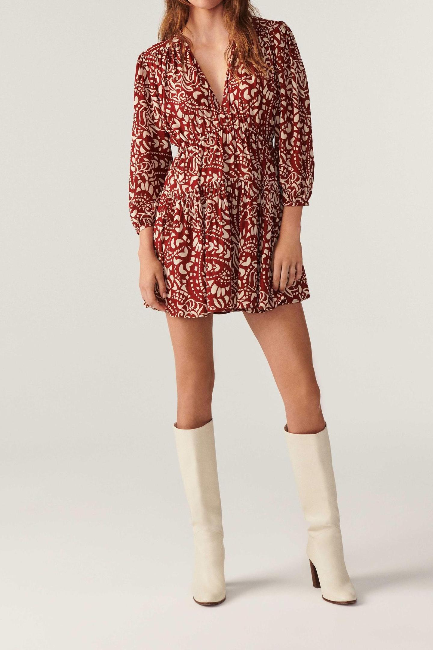 BA&SH Mini Dress Terracota Maat: L | Mini Jurken Outlet | Dames | Ecru