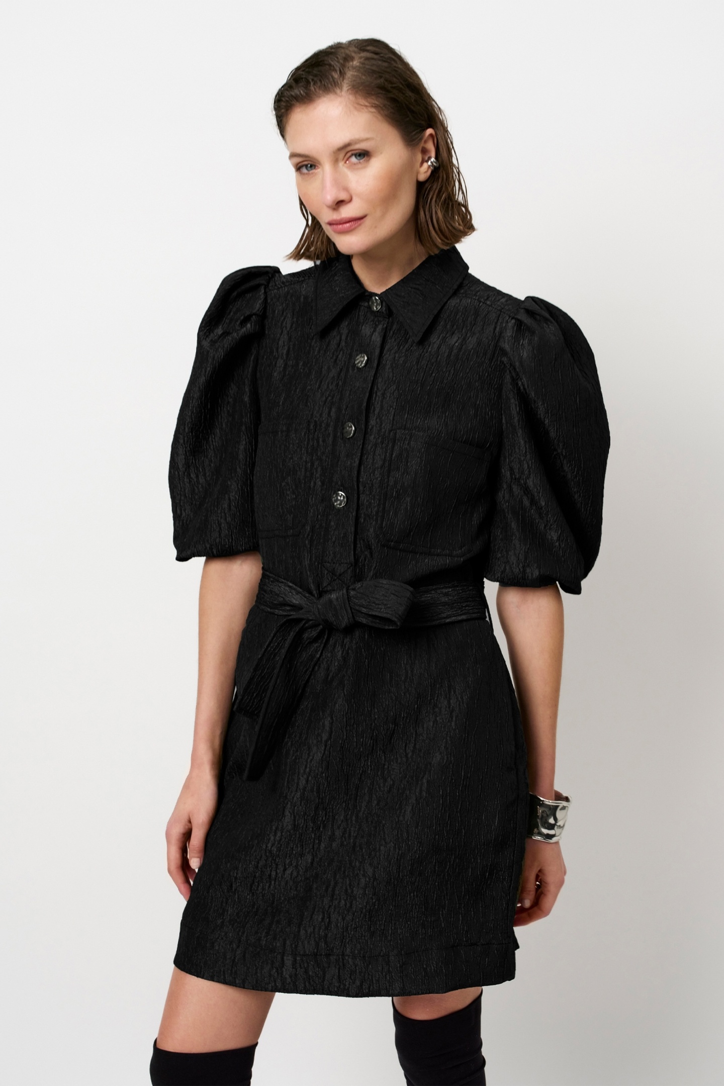 Dante6 Koda Shirt Dress Raven Maat: 34 | Blousejurken Outlet | Dames | Zwart