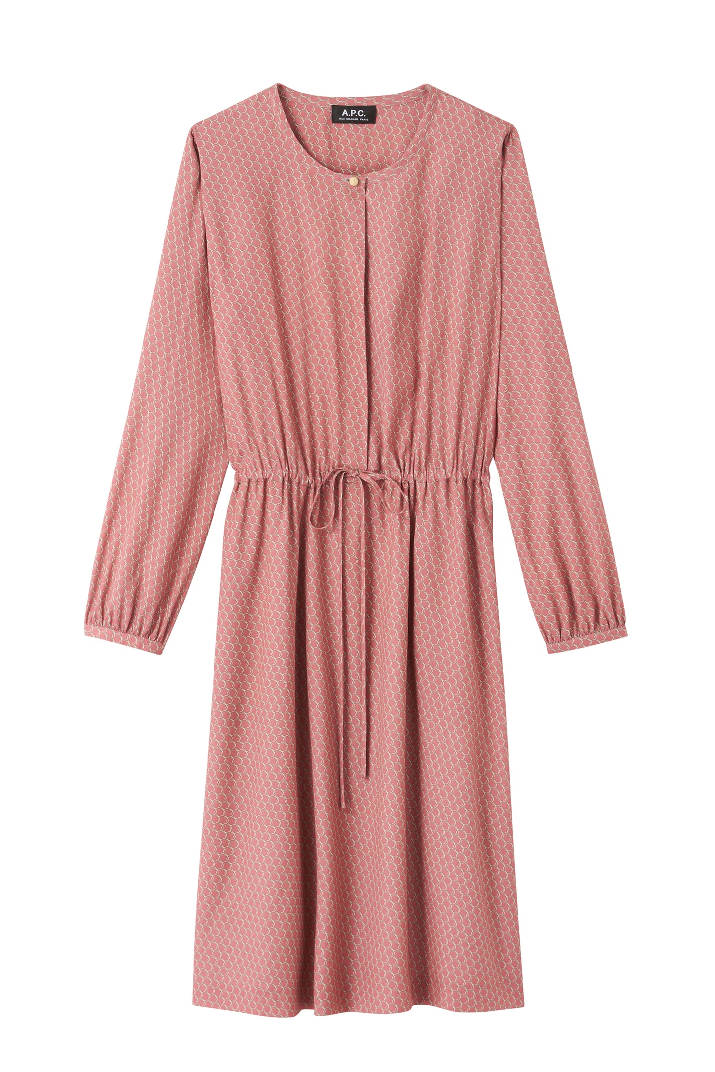 A.P.C. Dress Isabella Pink Maat: 34 | Midi Jurken Outlet | Dames | Roze