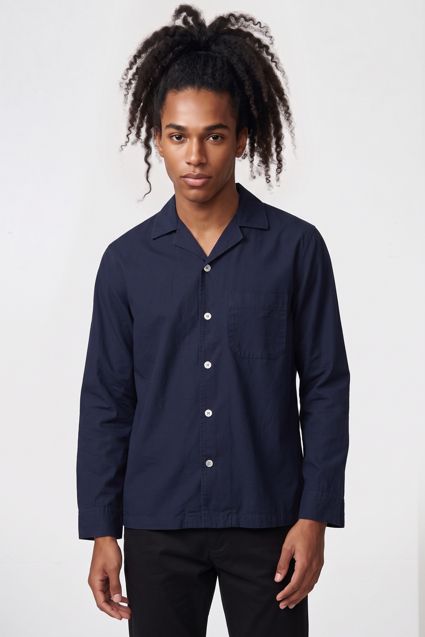 ARKET Per Flannel Shirt Blue Maat: M Short | Casual Overhemden Outlet | Heren | Blauw