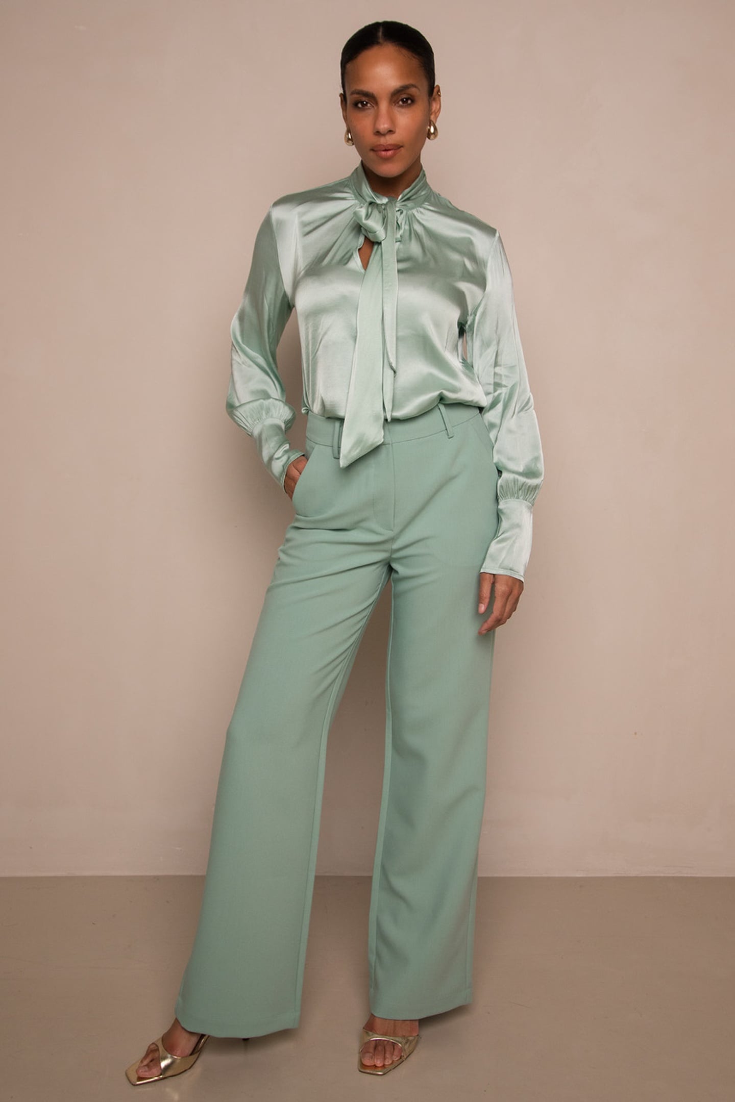 Freebird Bodille Blouse Jade Green Maat: XS | Longsleeves Outlet | Dames | Groen