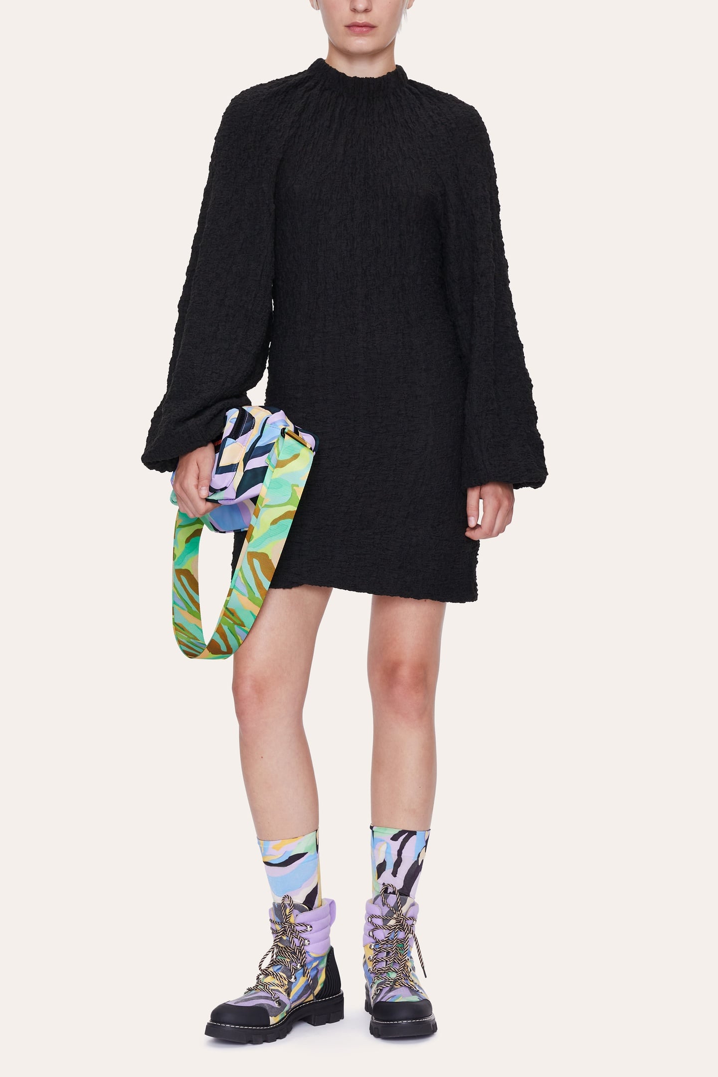 Stine Goya Brunie Dress Short Black Taglia: S | Abiti Mini Outlet | Donna | Nero