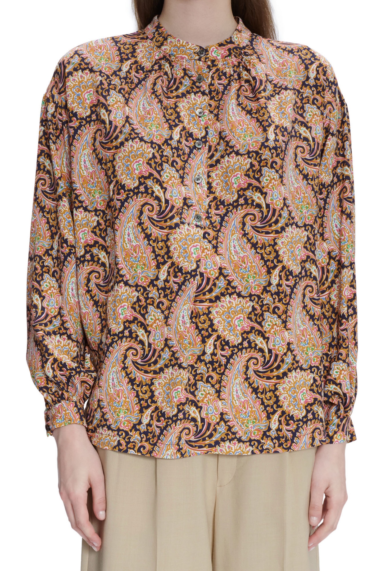 A.P.C. Blouse Flora Orange Maat: 38 | Longsleeves Outlet | Dames | Oranje