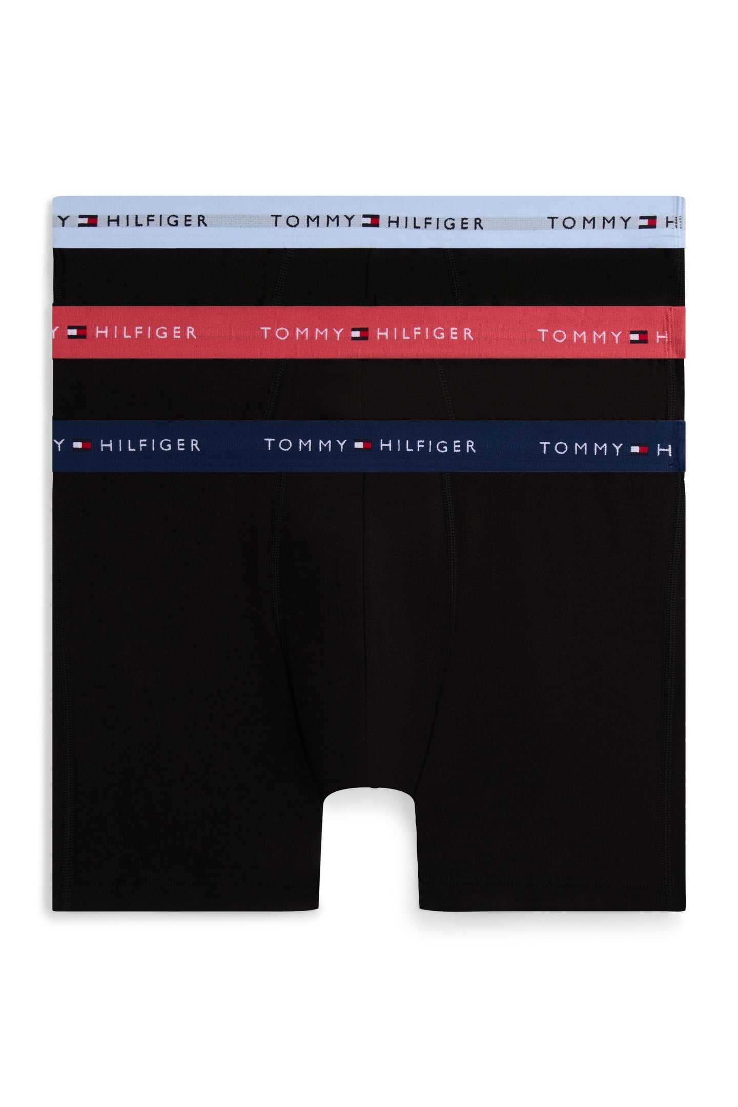 Tommy Hilfiger 3-pack Boxer Brief Waistband Frs Cran/swt Blu/nght Sky Maat: M | Onderbroeken Outlet | Heren | Zwart