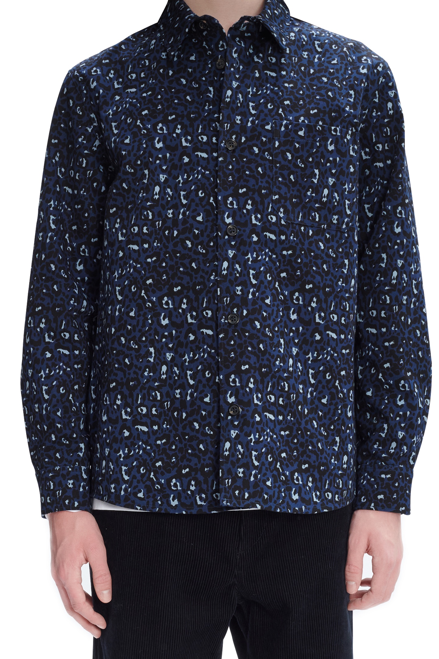 A.P.C. Unisex Overshirt Mathys Navy Maat: S | Overshirts Outlet | Unisex | Blauw