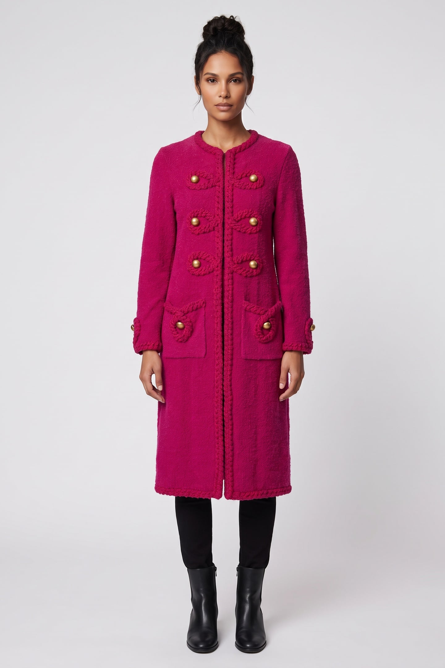 Moschino Outerwear Purple Maat: 38 | Double-Breasted Mantels Outlet | Dames | Roze