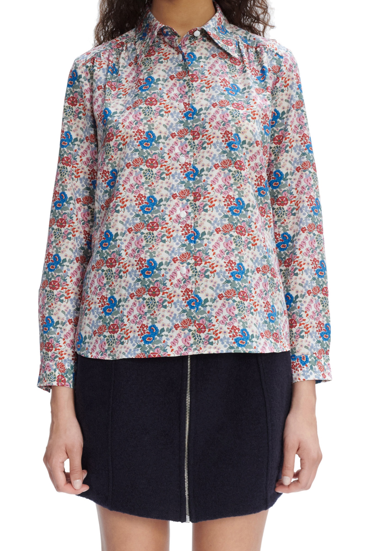 A.P.C. Shirt Margery Multicolor Maat: 36 | Longsleeves Outlet | Dames | Blauw