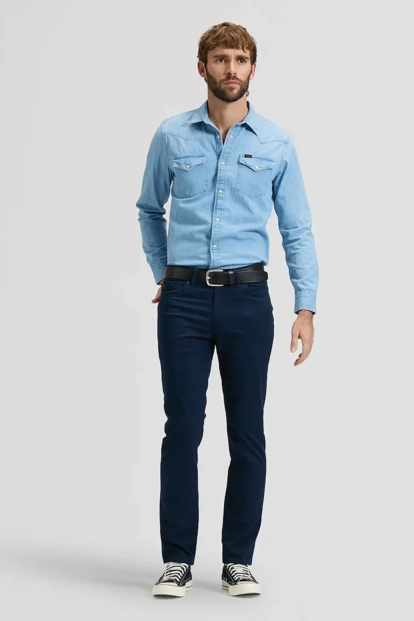 Lee Slim Fit Mvp - Rivet - Slim Straight Navy Maat: W38L32 | Broeken Outlet | Heren | Blauw