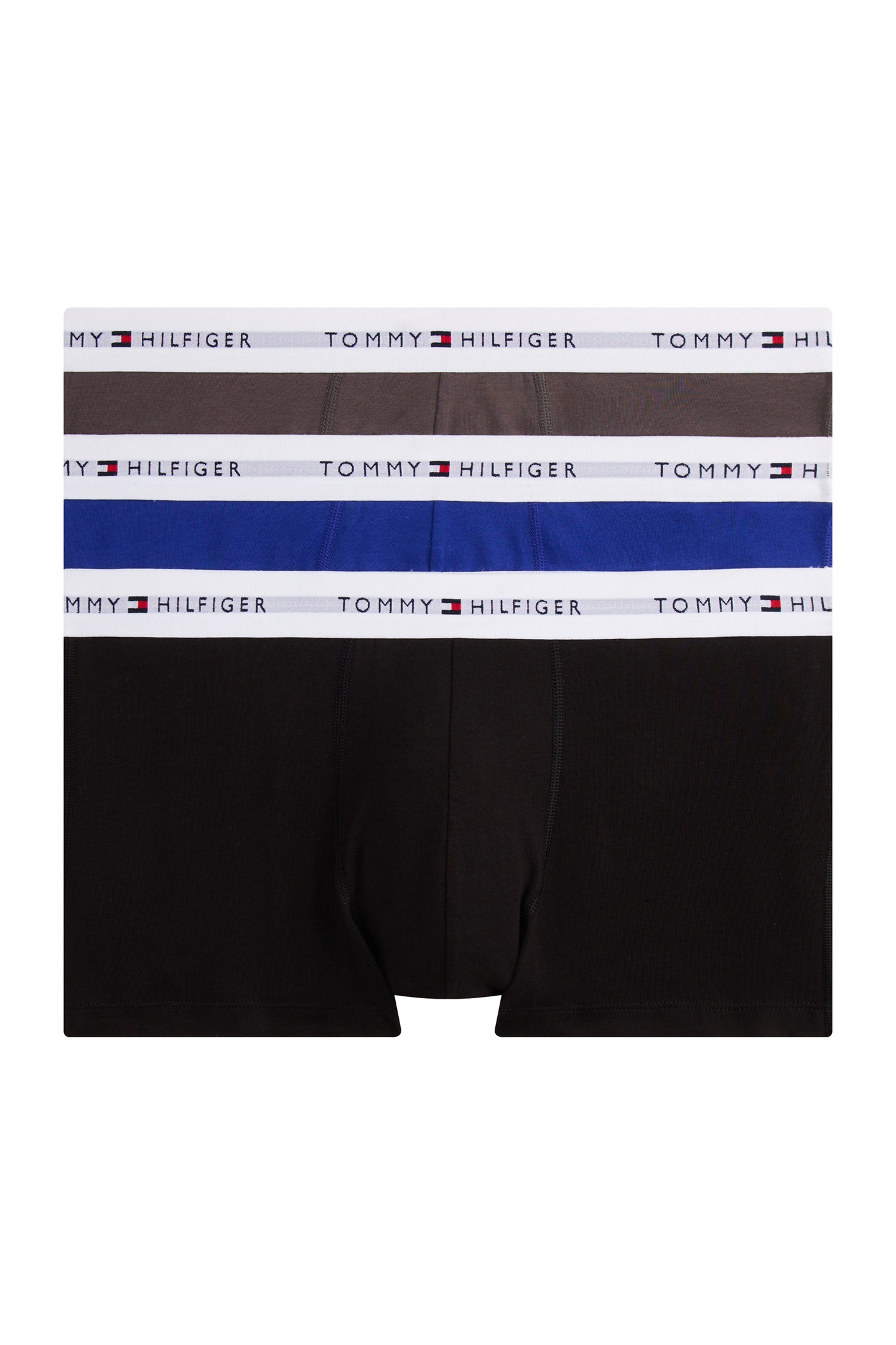 Tommy Hilfiger 3-pack Trunk Blk/drk Ash/wdg Blu Maat: L | Onderbroeken Outlet | Heren | Zwart