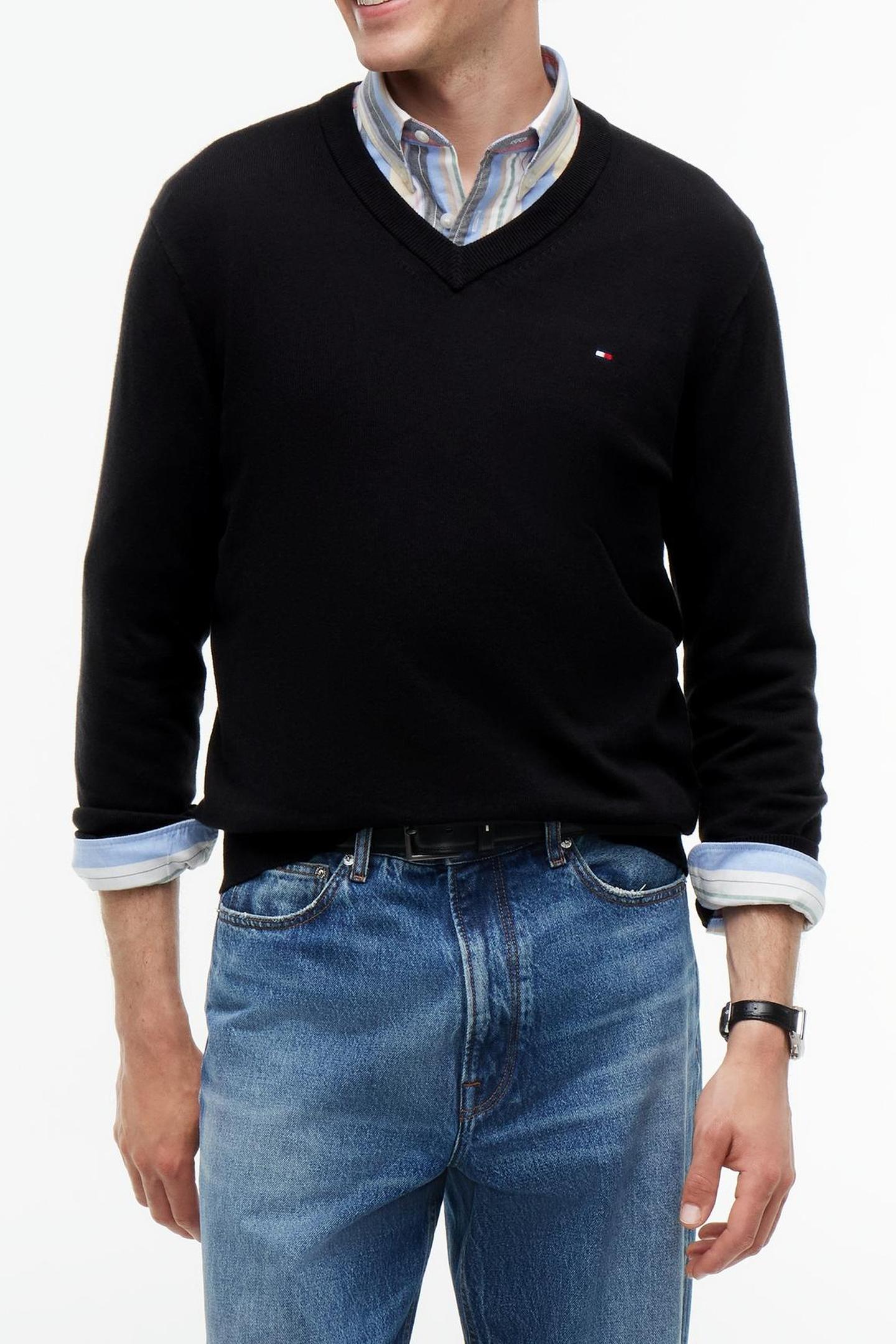Tommy Hilfiger Pima Cotton Cashmere Sweater Black Taglia: XL | Maglioni a maglia Outlet | Uomo | Nero