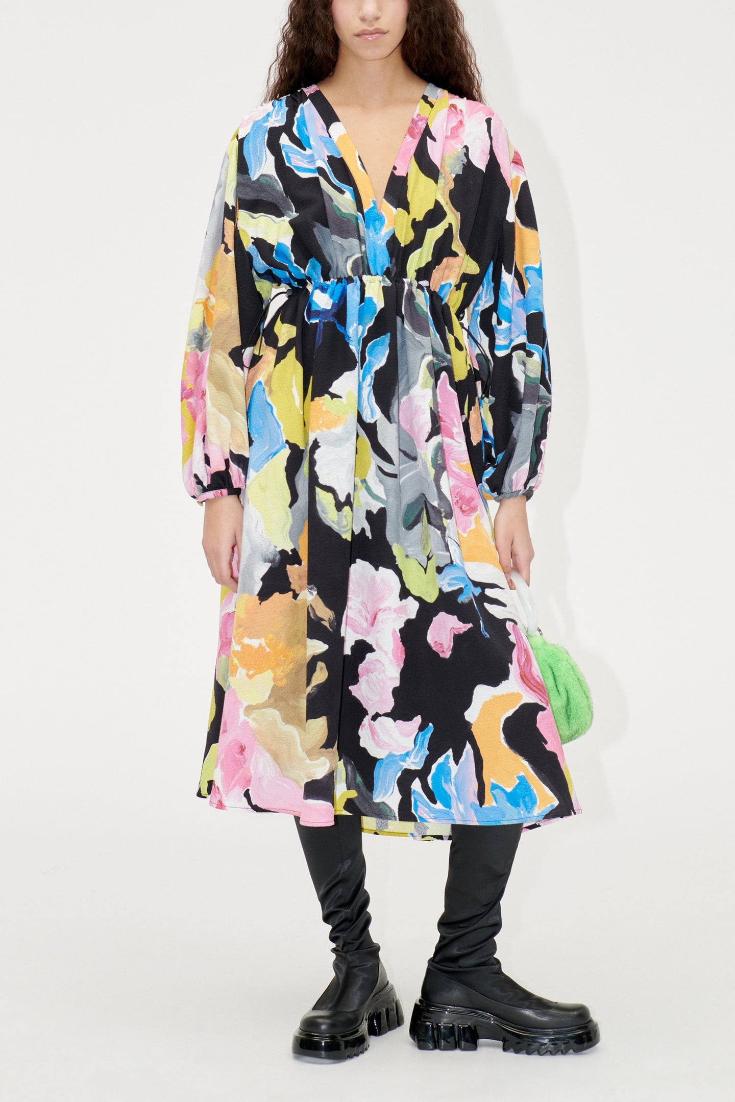 Stine Goya Veroma Dress Mid Artistic Floral Taglia: XXS | Abiti Midi Outlet | Donna