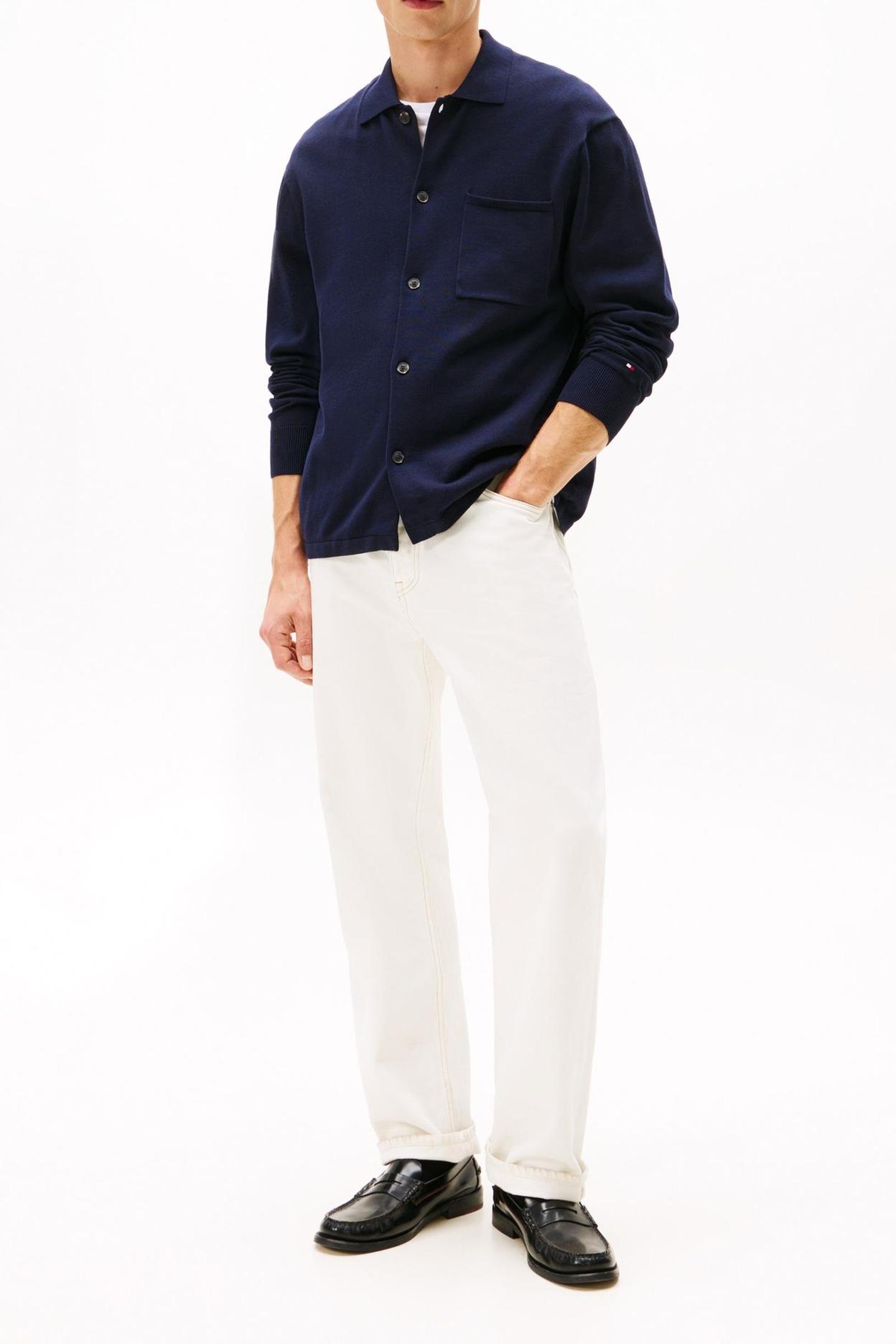 Tommy Hilfiger Essential Cotton Ls Navy Blue Größe: XXL | Cardigans Outlet | Herren | Blau