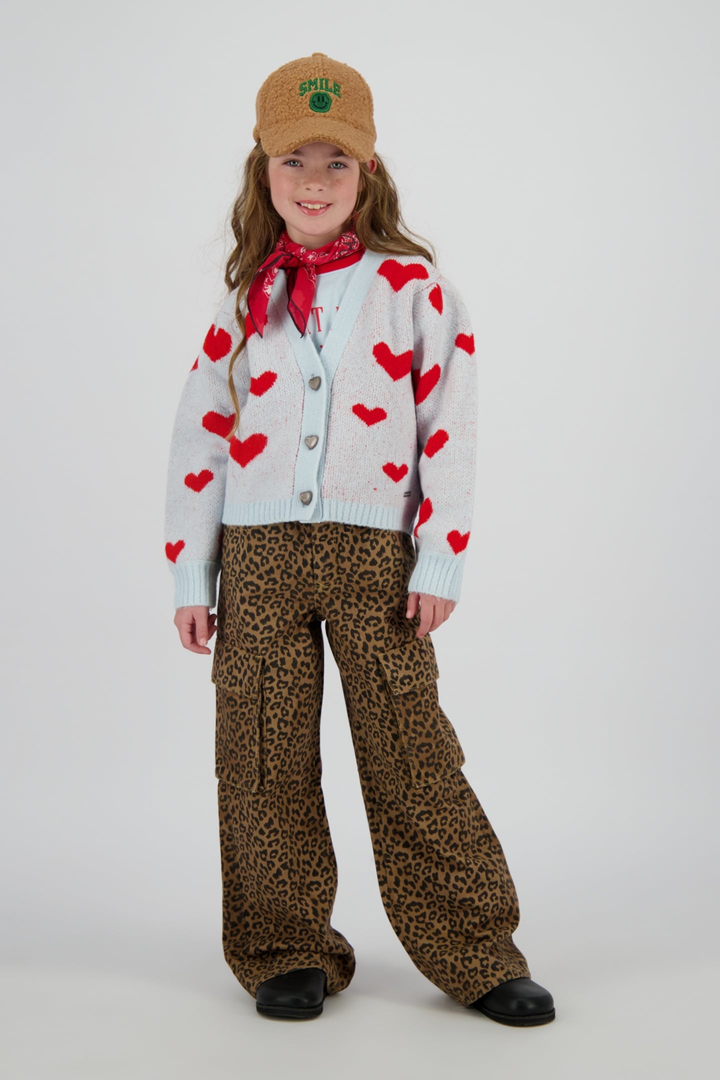 Vingino Girls Manon Cardigan Ice Light Blue Maat: 10 | Truien Outlet | kids | Blauw