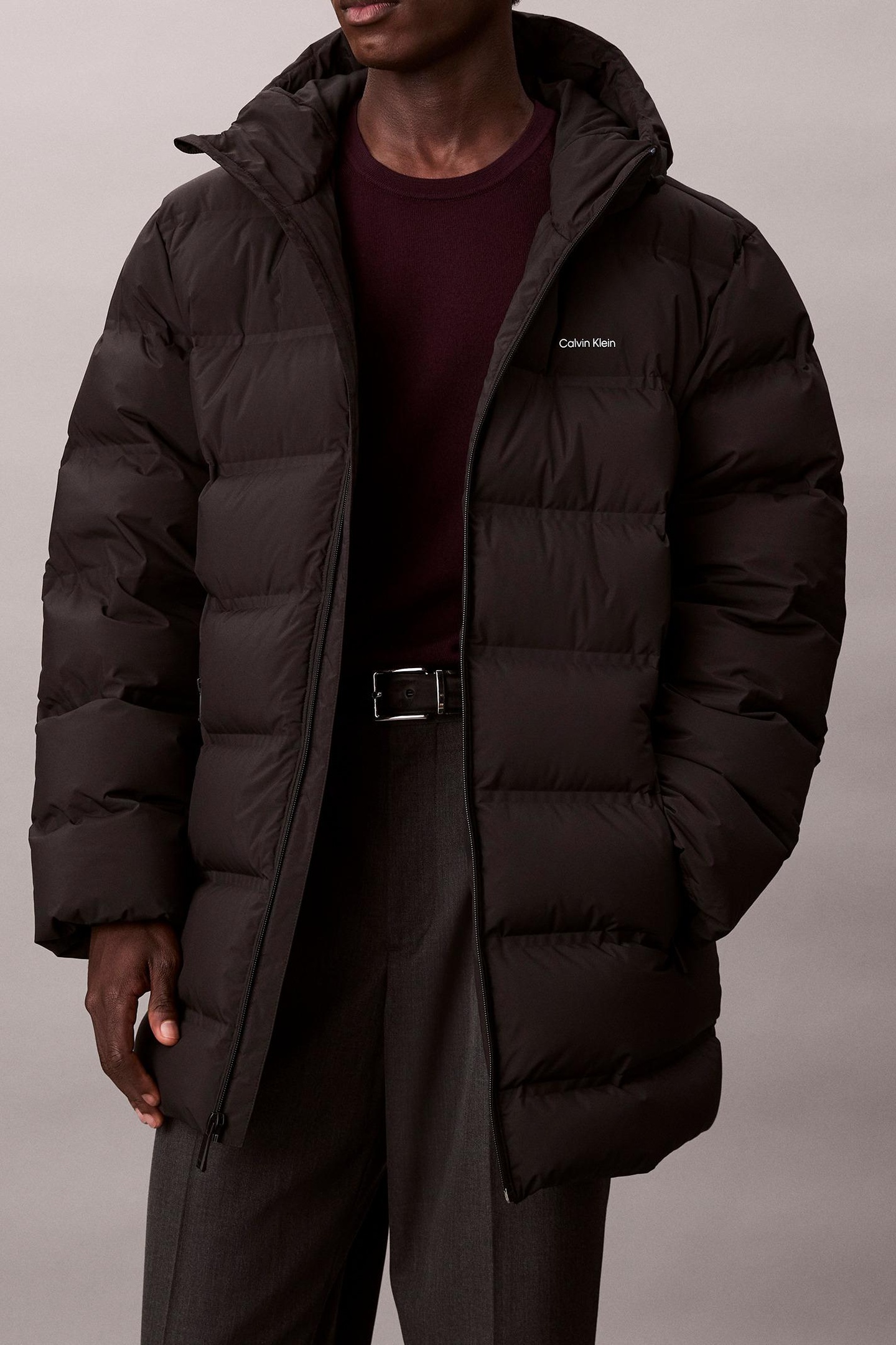 Calvin Klein Ls Bonded Coat Black Talla: M | Chaquetas de Invierno Outlet | Hombre | Negro