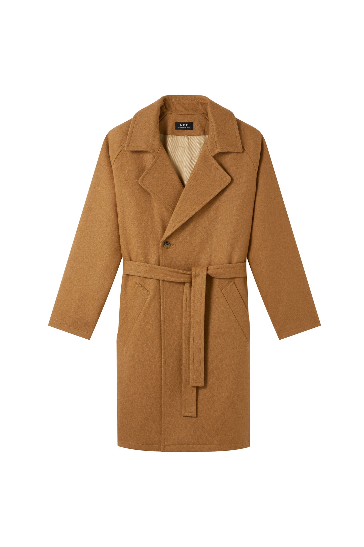 A.P.C. Coat Bakerstreet Heathered Beige Maat: 36 | Mantels Outlet | Dames | Beige