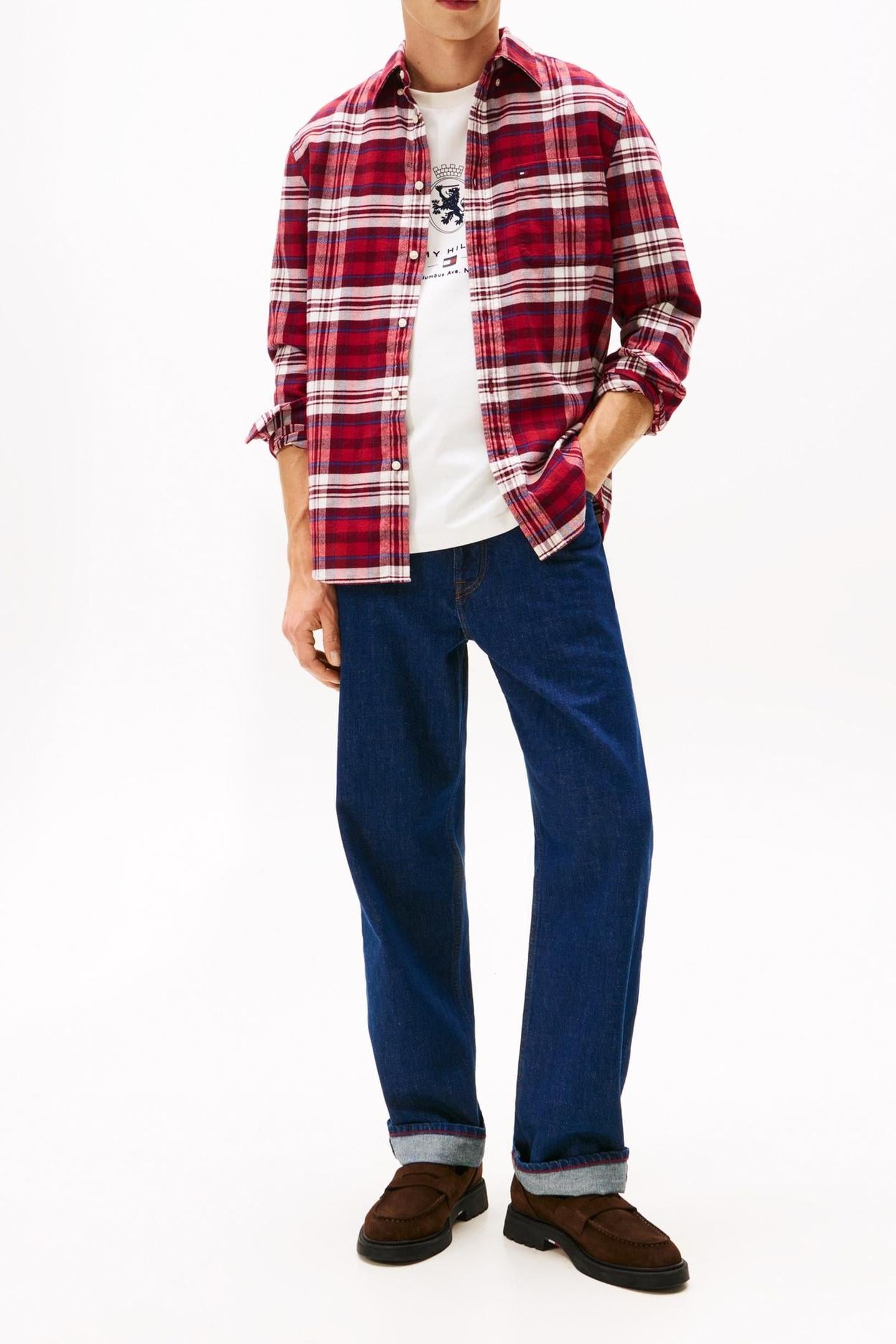 Tommy Hilfiger Hero Flannel Tartn Shirt Regatta Red/check Taille: L | Casual chemises Outlet | Homme | Rouge