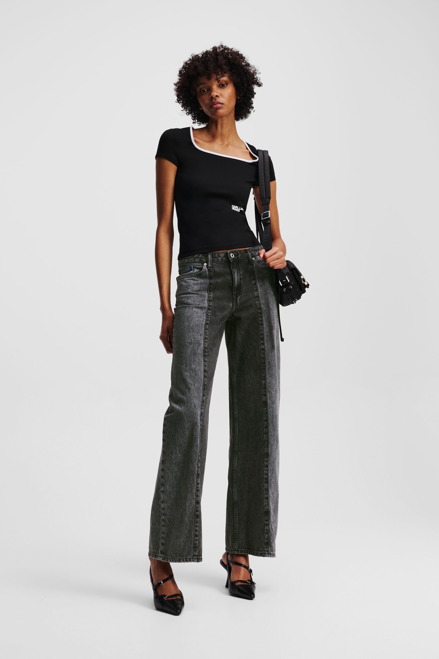 Karl Lagerfeld Klj Mr Relaxed Blocked Denim Washed Black Blocked Taglia: W26L30 | Jeans straight fit Outlet | Donna | Blu