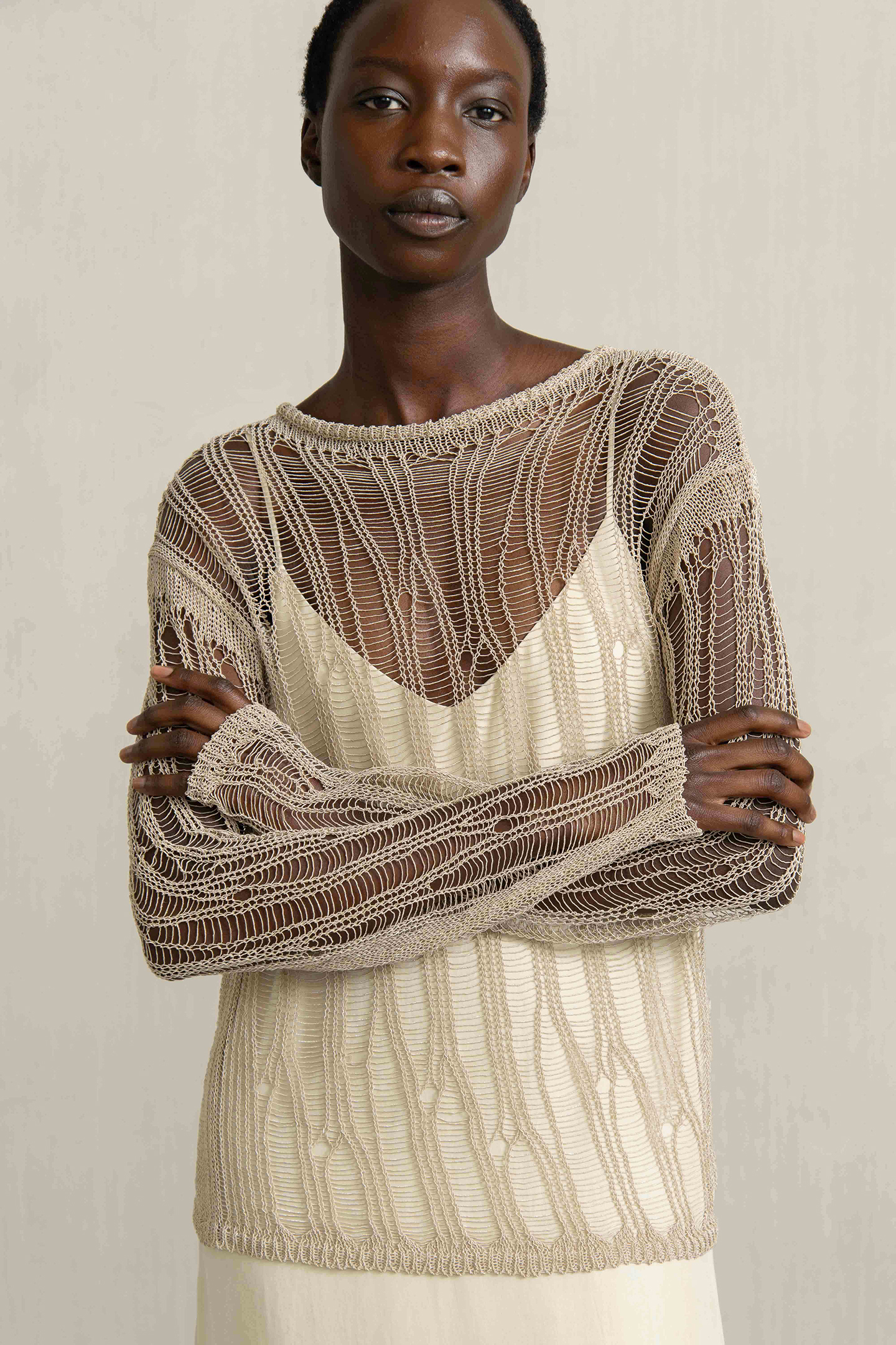 Humanoid Thiara Beige Maat: L | Sweaters Outlet | Dames | Beige