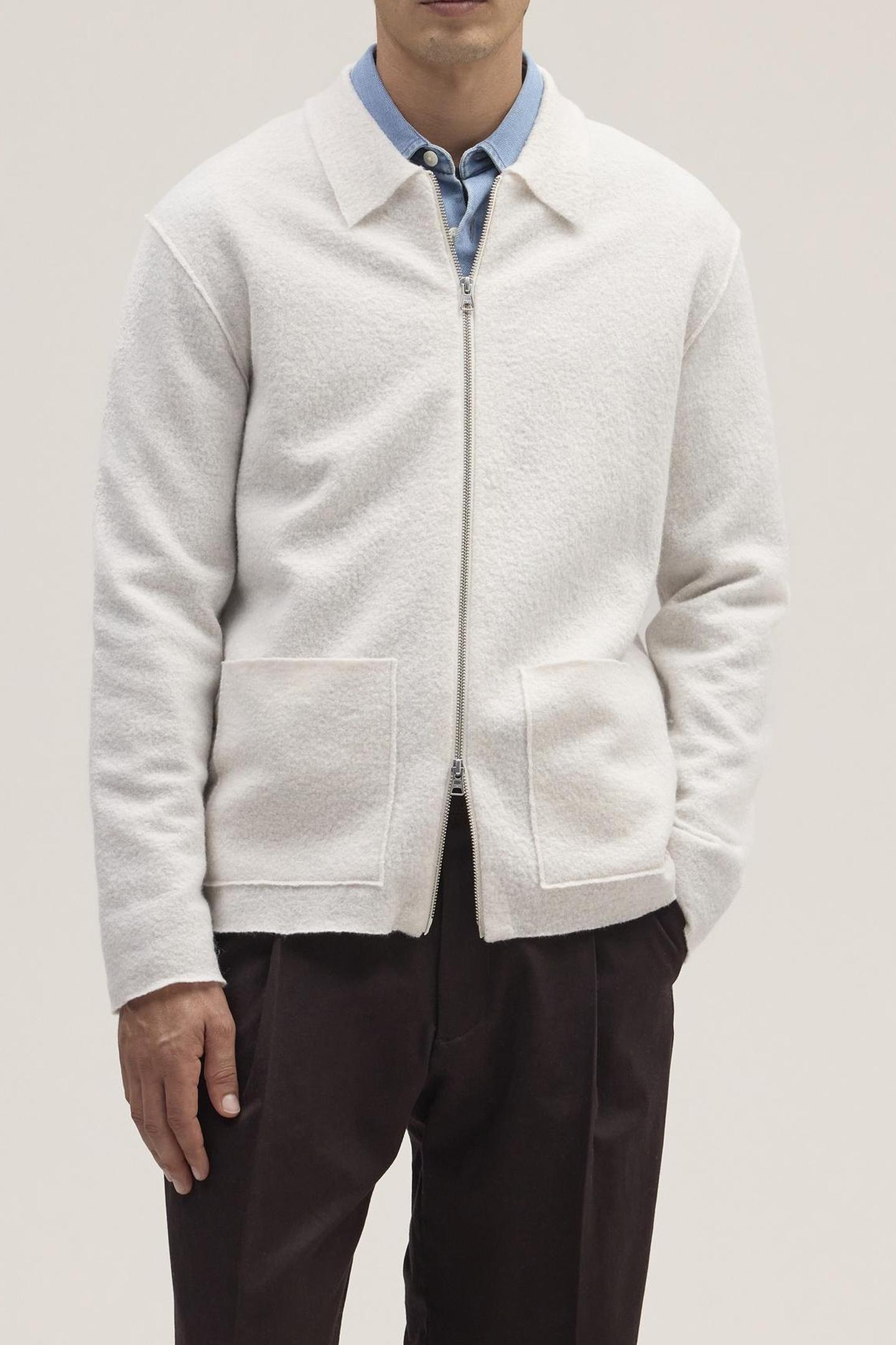 NN.07 Jonas Full Zip 6398 Ivory Maat: M | Blazers Outlet | Heren | Ecru