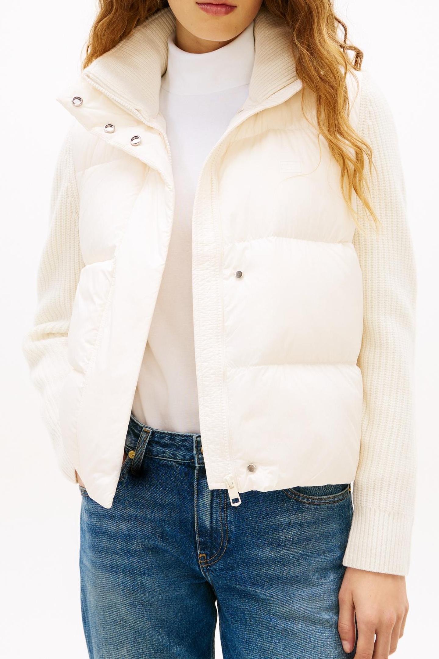 Tommy Hilfiger Modern Down Knit Mix Ivory Silk Taglia: S | Giacche invernali Outlet | Donna | Bianco