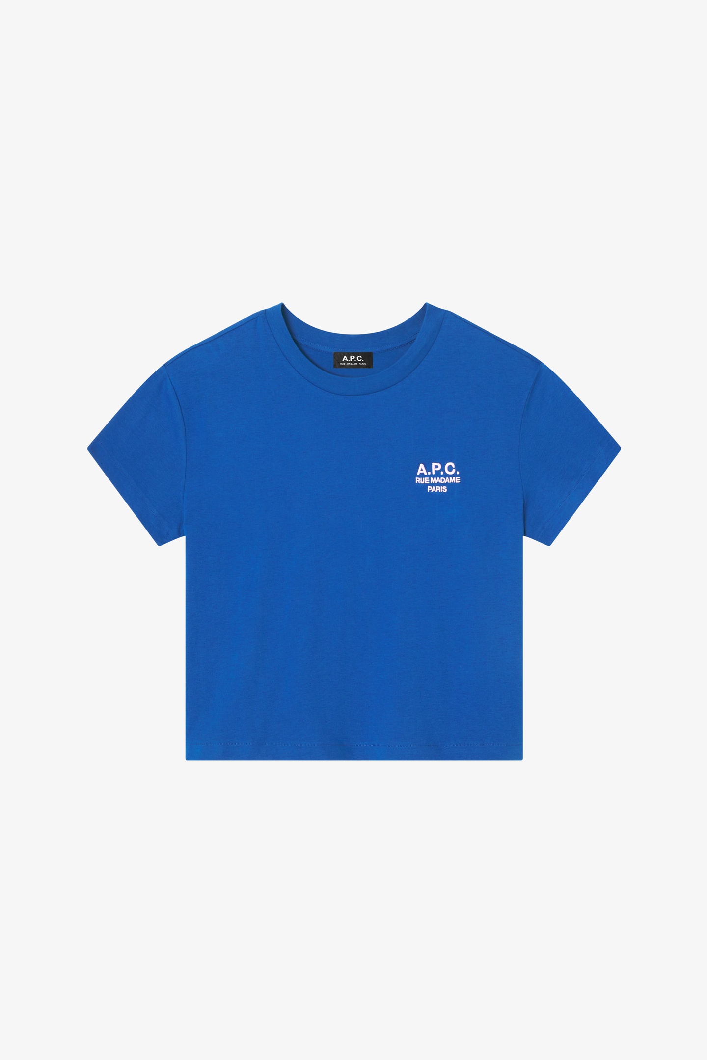 A.P.C. T-shirt Boxy Rue Madame Blue/pink Maat: L | Tops Outlet | Dames | Blauw