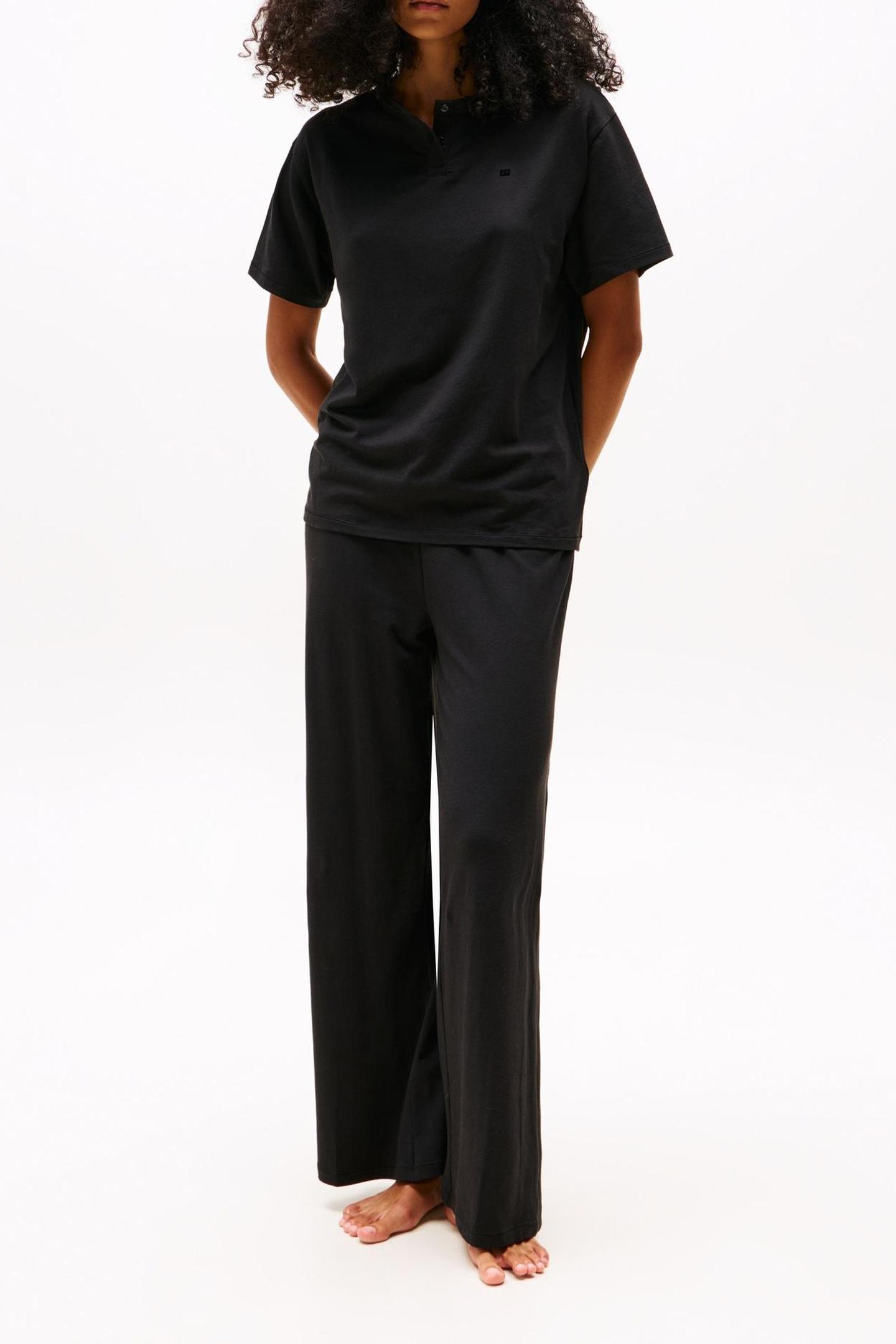 Tommy Hilfiger Ss Modal Henley T-shirt Black Taglia: XS | Maglie Sportivi Outlet | Donna | Nero