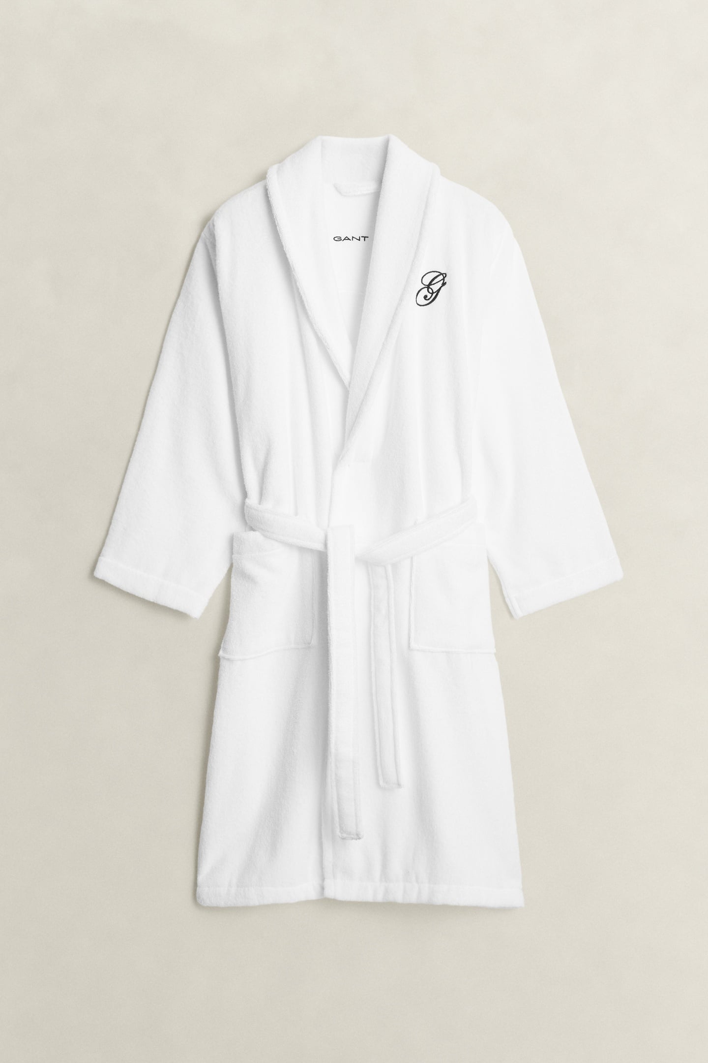 GANT Unisex Embroidery Robe White Taille: XS | Peignoirs Outlet | Unisex | Blanche