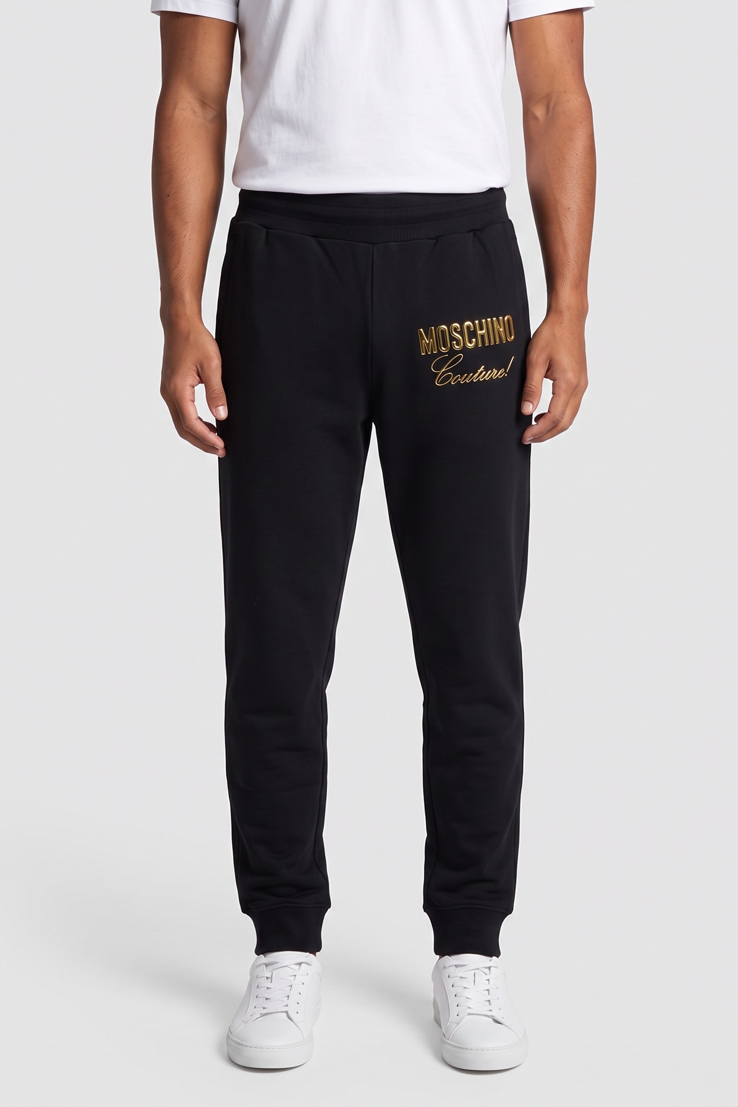 Moschino  Couture Organic Fleece Jogging Black Maat: 48 | Joggingbroeken Outlet | Heren | Zwart