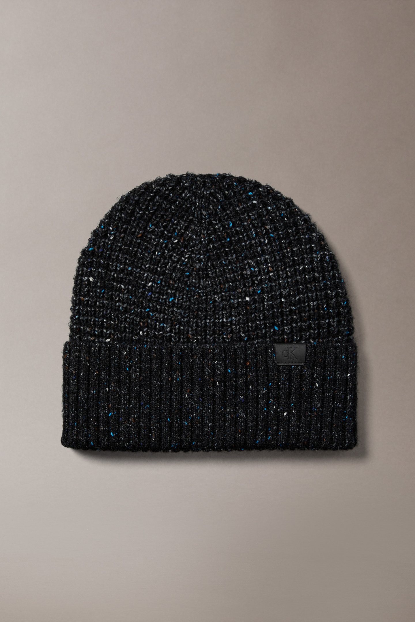 Calvin Klein Tweed Wool Blend Beanie Black Taille: OS | Bonnets Outlet | Homme | Le Noir