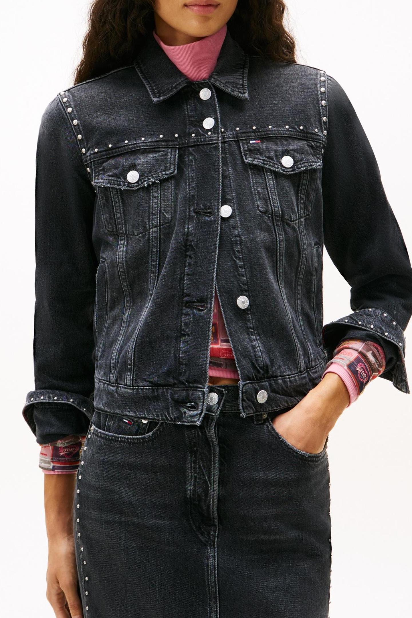 Tommy Hilfiger Classic Trucker Jacket Denim Black Taille: L | Vestes en jeans Outlet | Femme | Le Noir