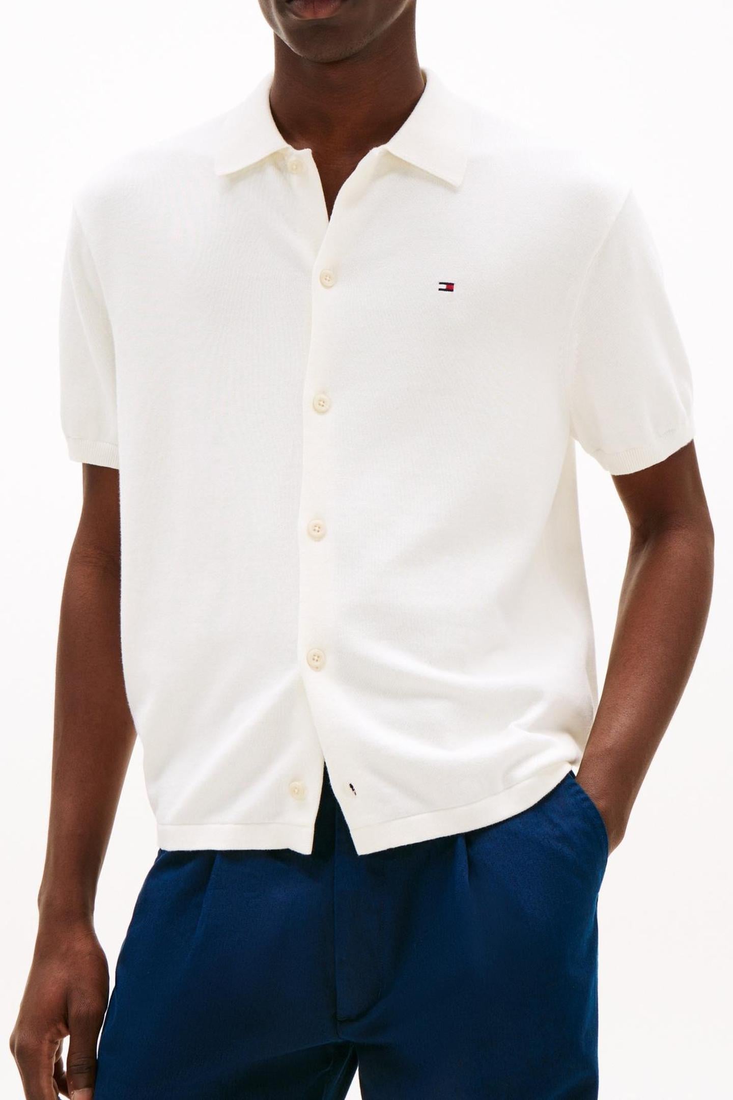 Tommy Hilfiger Essential Cotton Ss Ivory Petal Taille: L | Cardigans Outlet | Homme | Blanche
