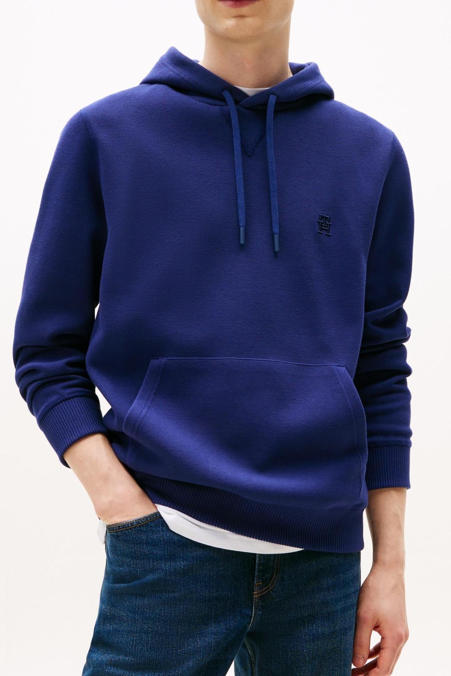Tommy Hilfiger Monogram Imd Hoodie Preppy Navy Maat: M | Sweaters Outlet | Heren | Blauw