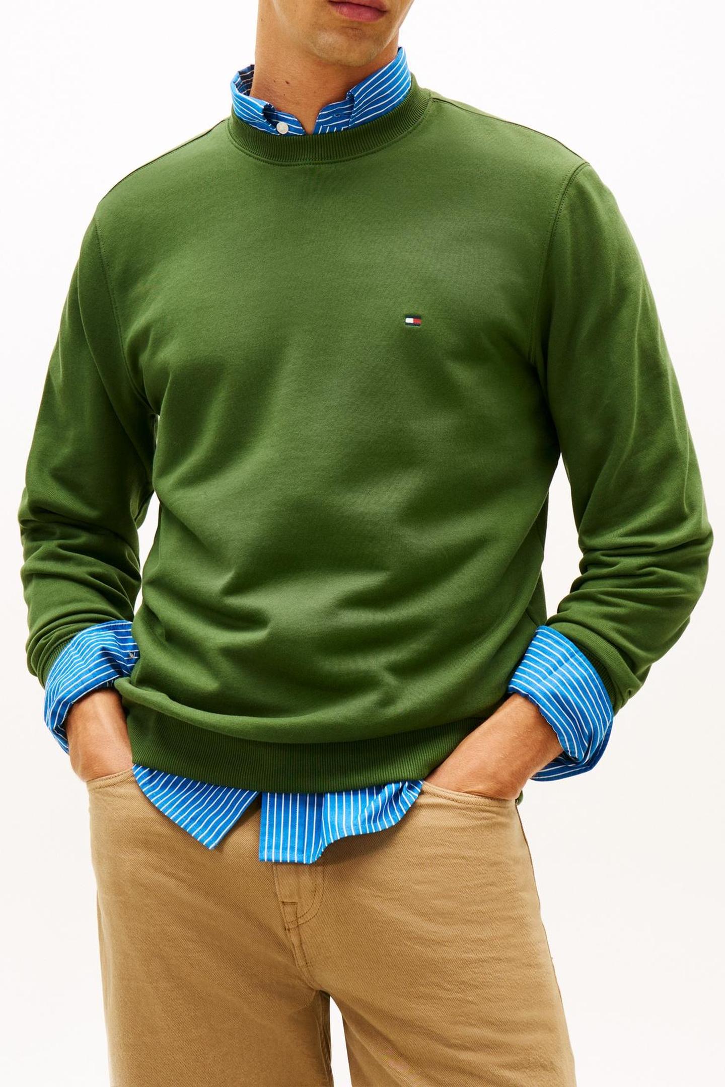 Tommy Hilfiger Essential Terry Crew Mountain Pine Taglia: XXL | Maglioni a maglia Outlet | Uomo
